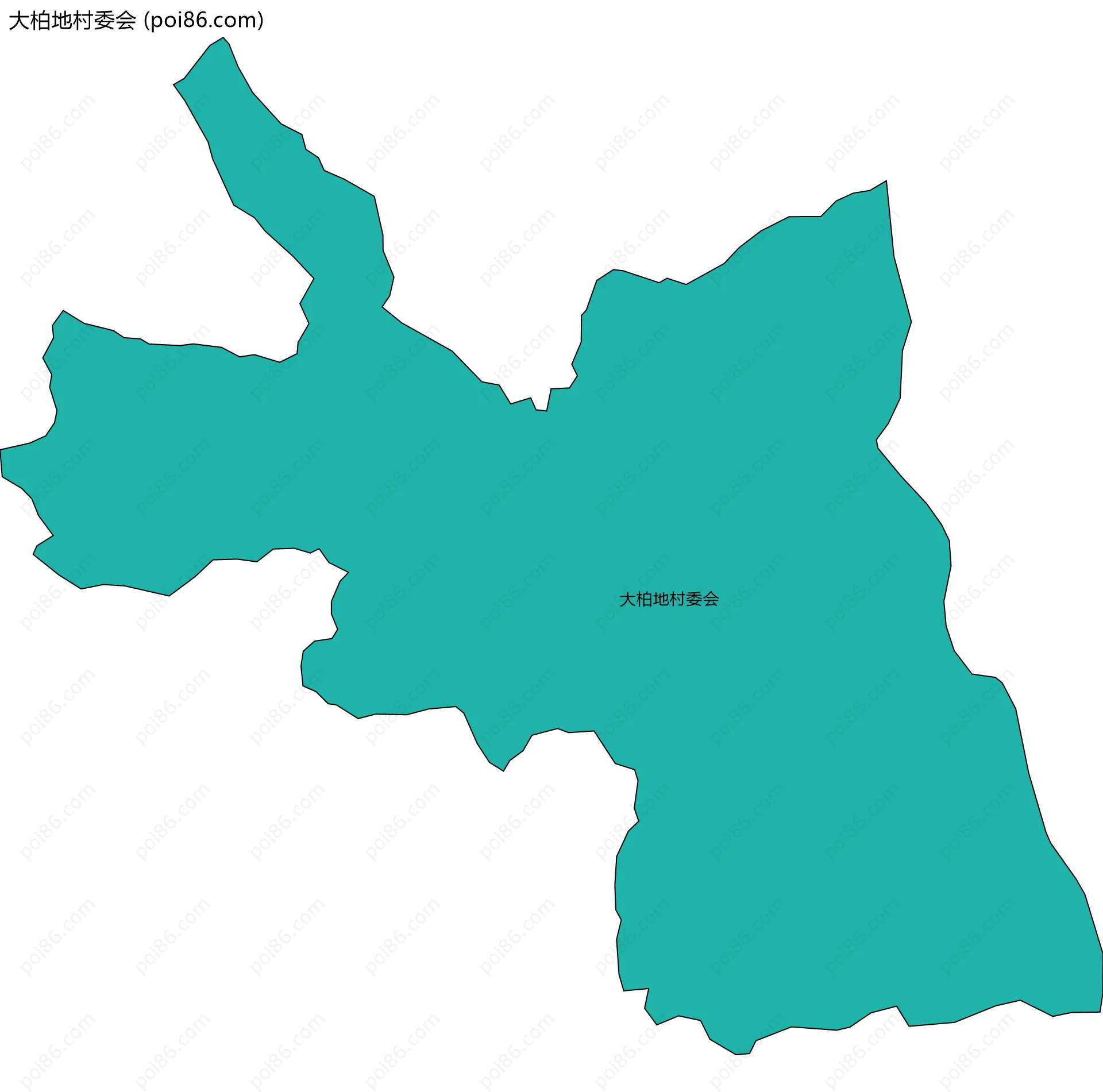 大柏地村委会边界地图