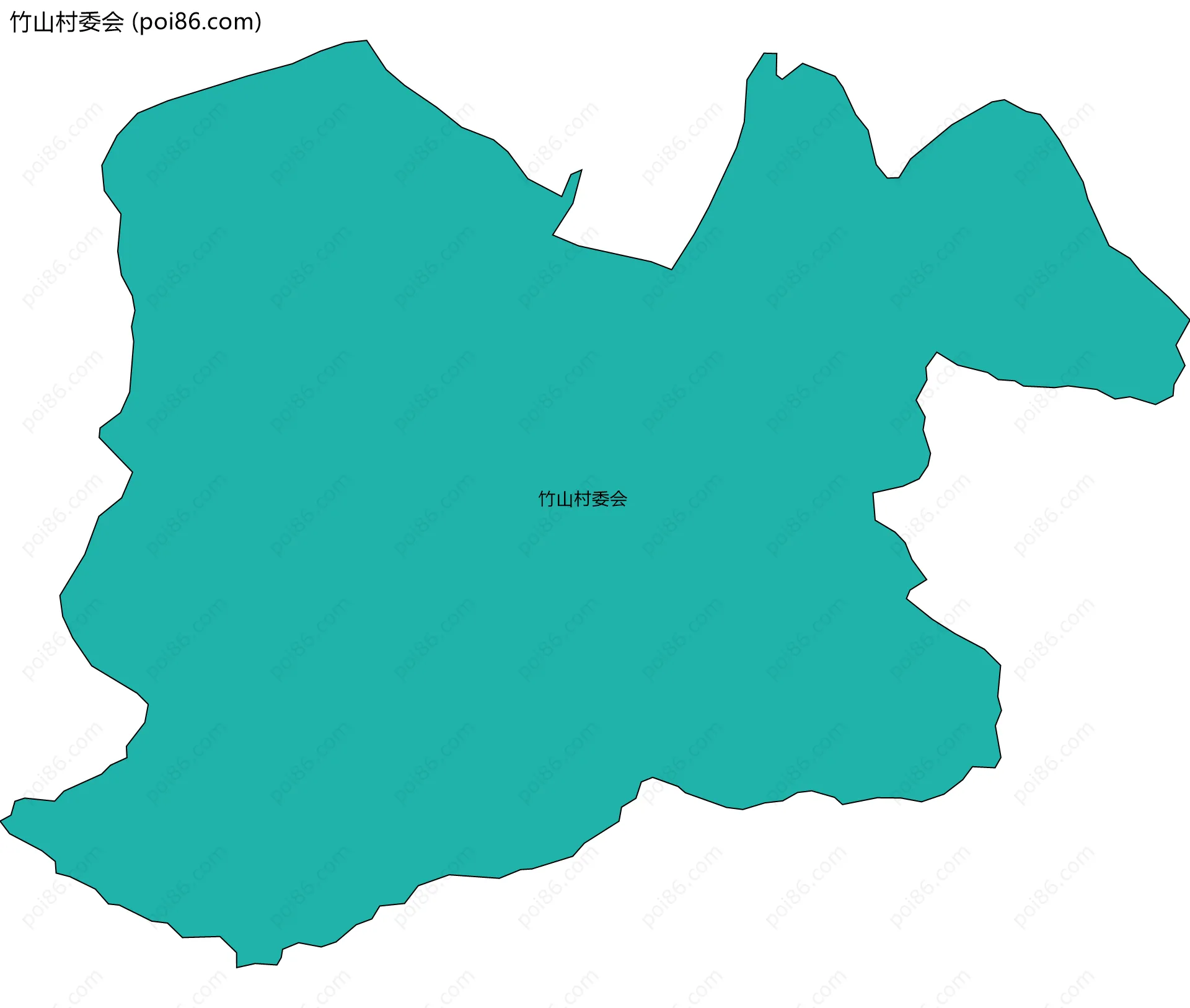 竹山村委会边界地图