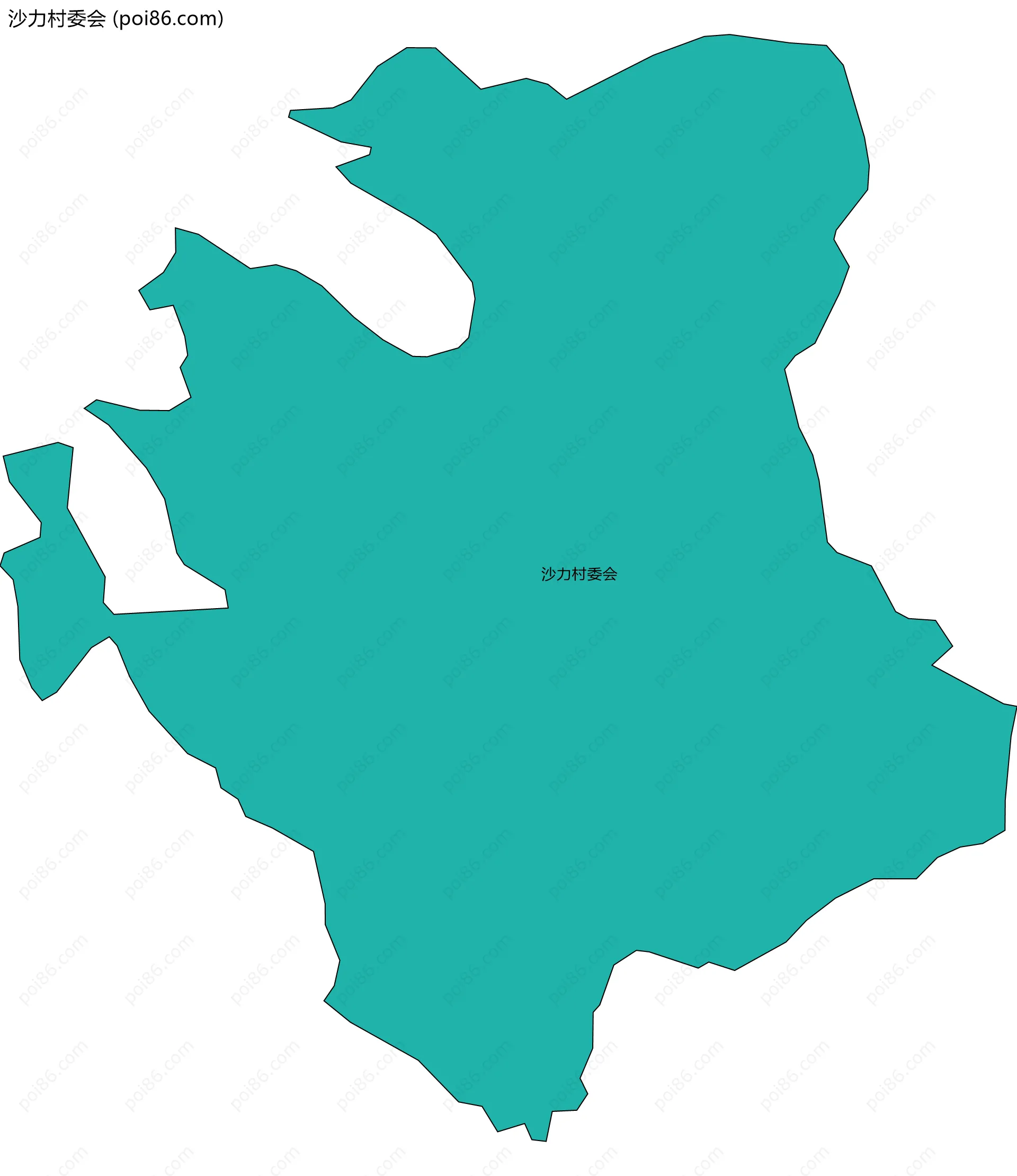 沙力村委会边界地图