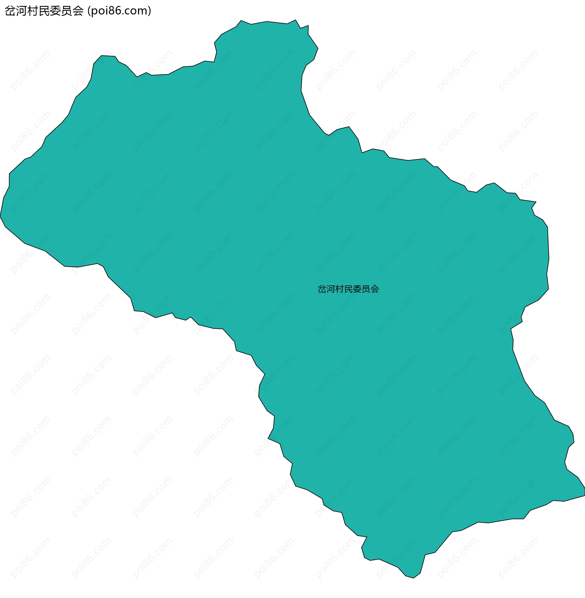 岔河村民委员会边界地图