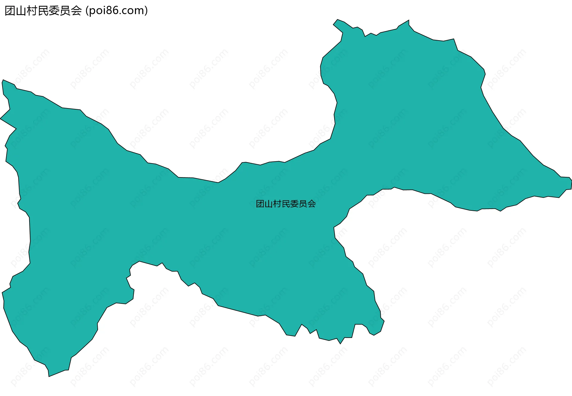 团山村民委员会边界地图