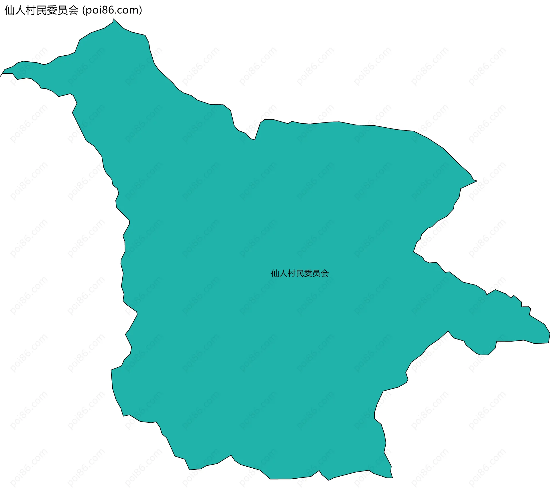 仙人村民委员会边界地图