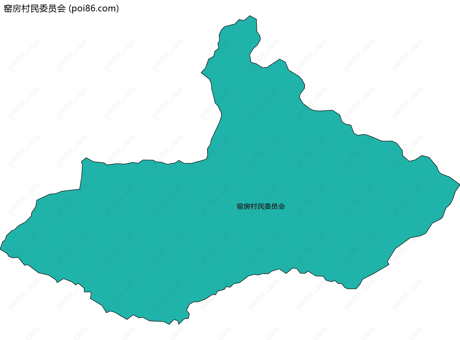 窑房村民委员会边界地图