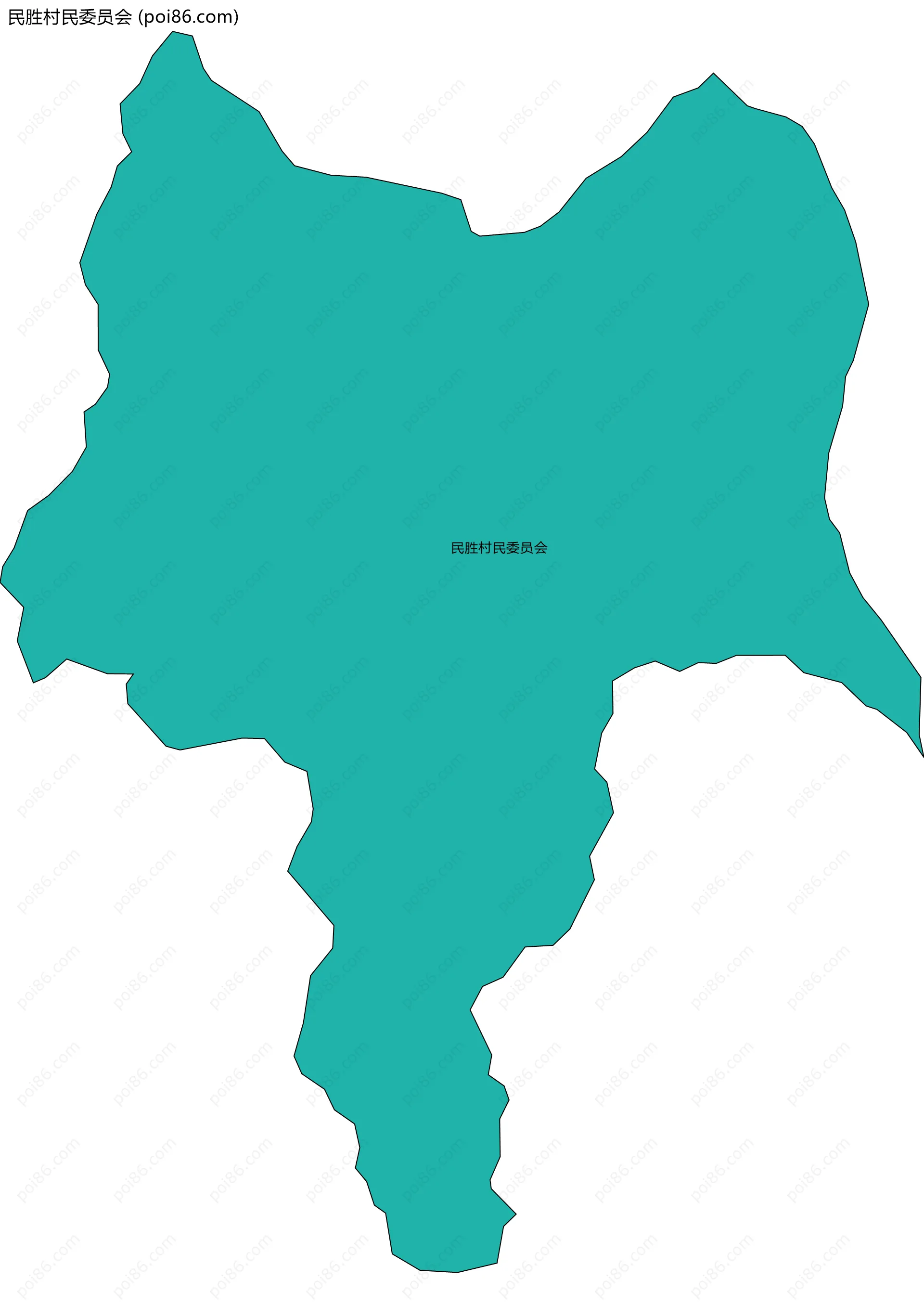 民胜村民委员会边界地图