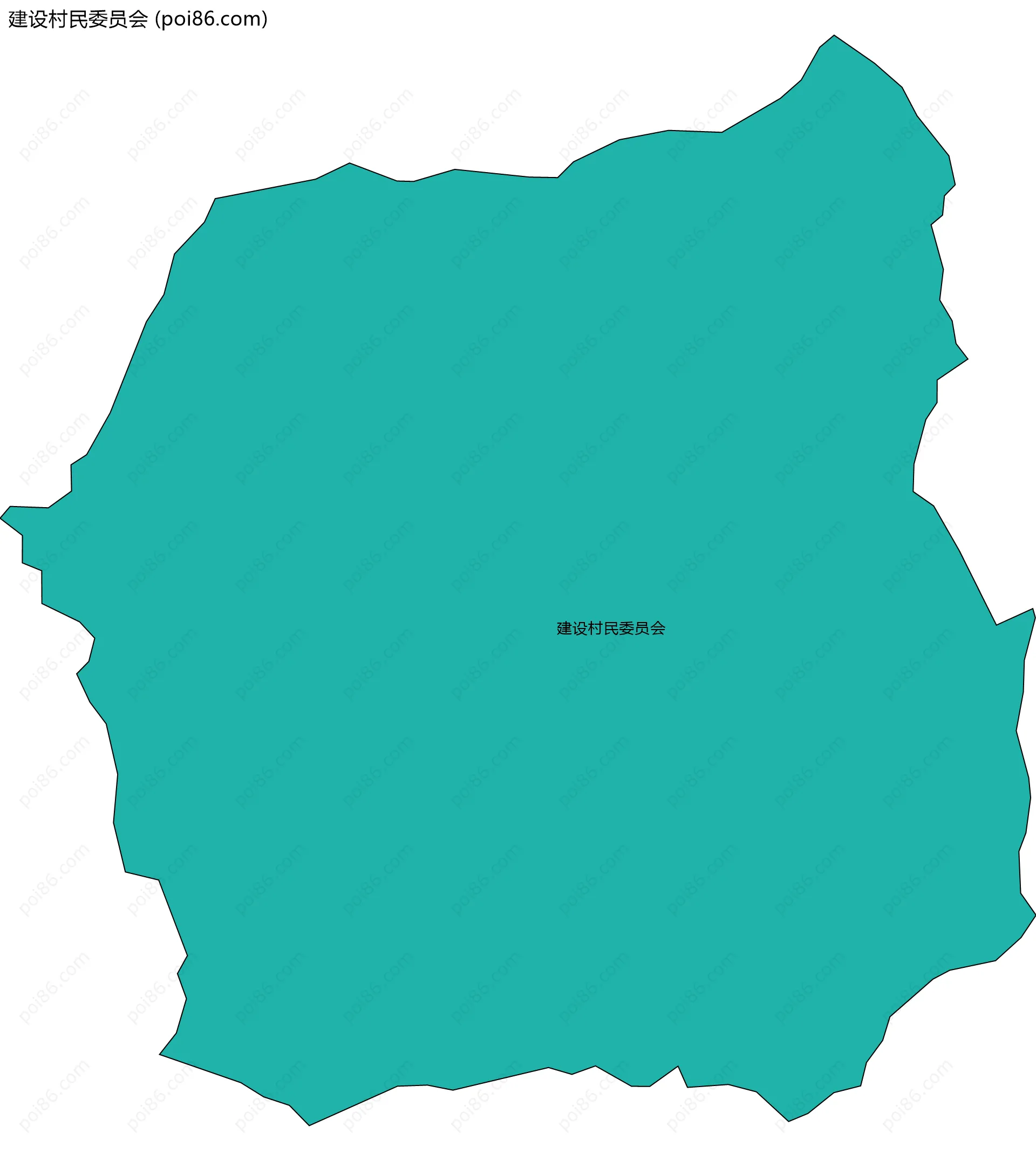 建设村民委员会边界地图