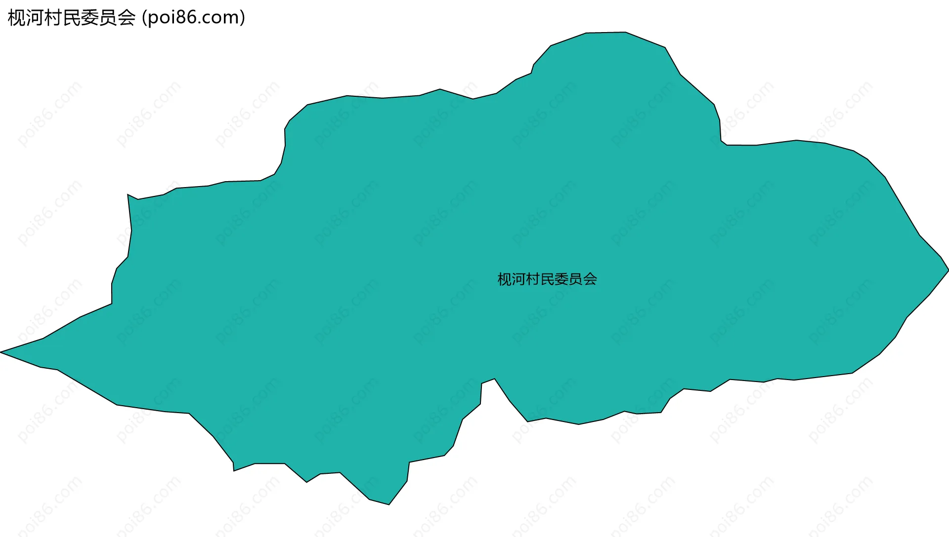 枧河村民委员会边界地图