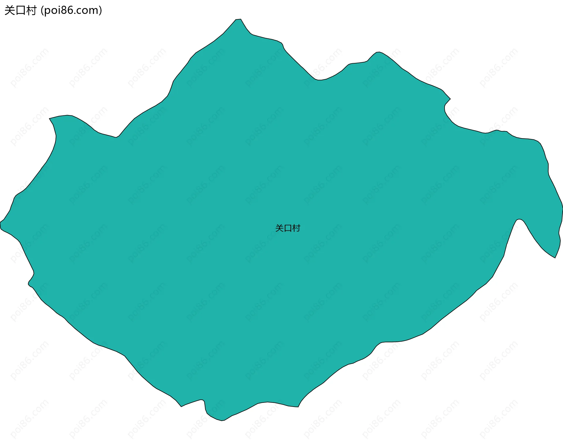 关口村边界地图