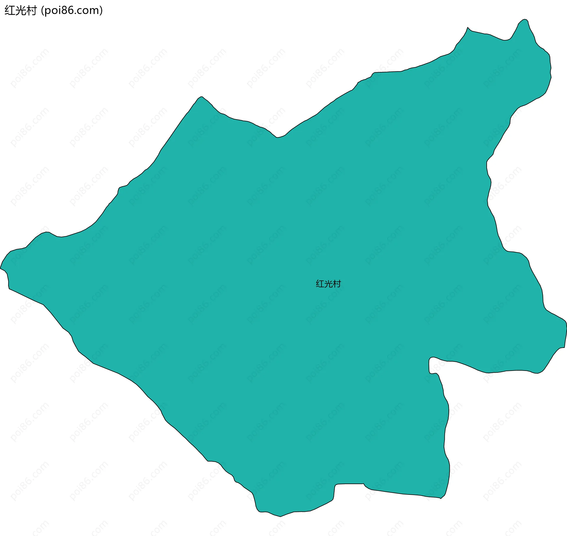 红光村边界地图
