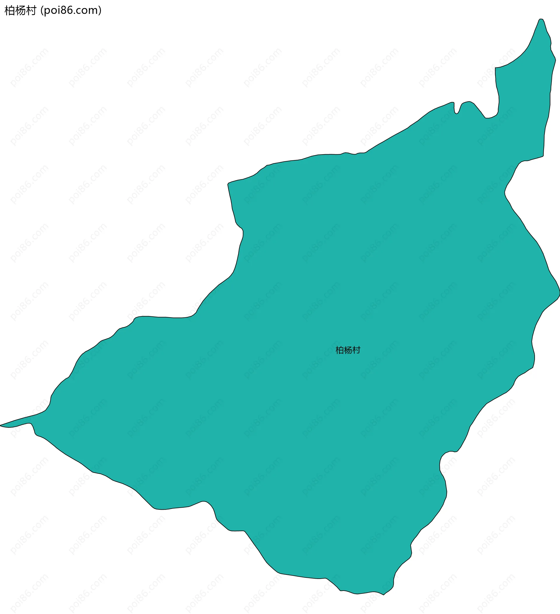 柏杨村边界地图