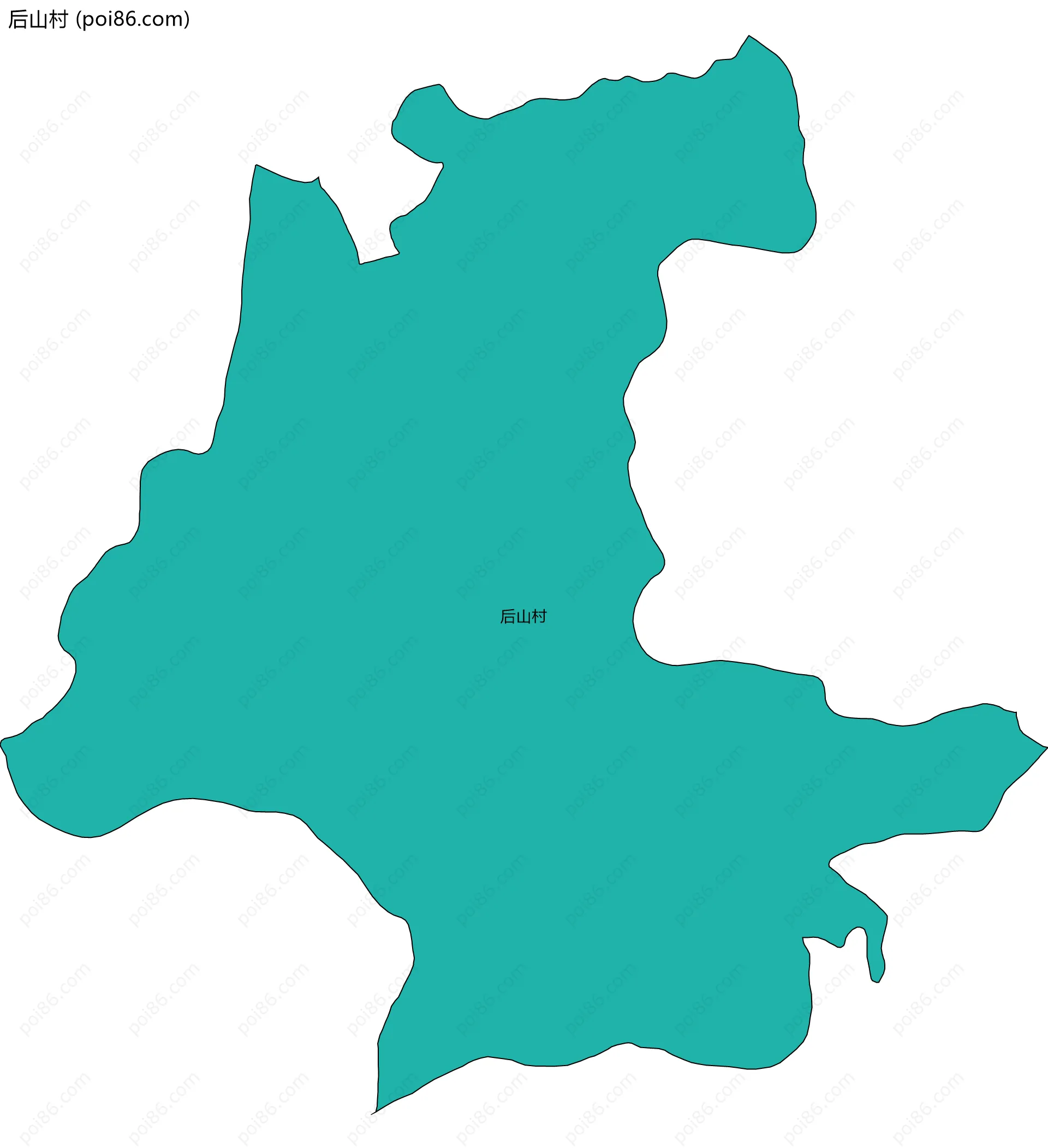 后山村边界地图