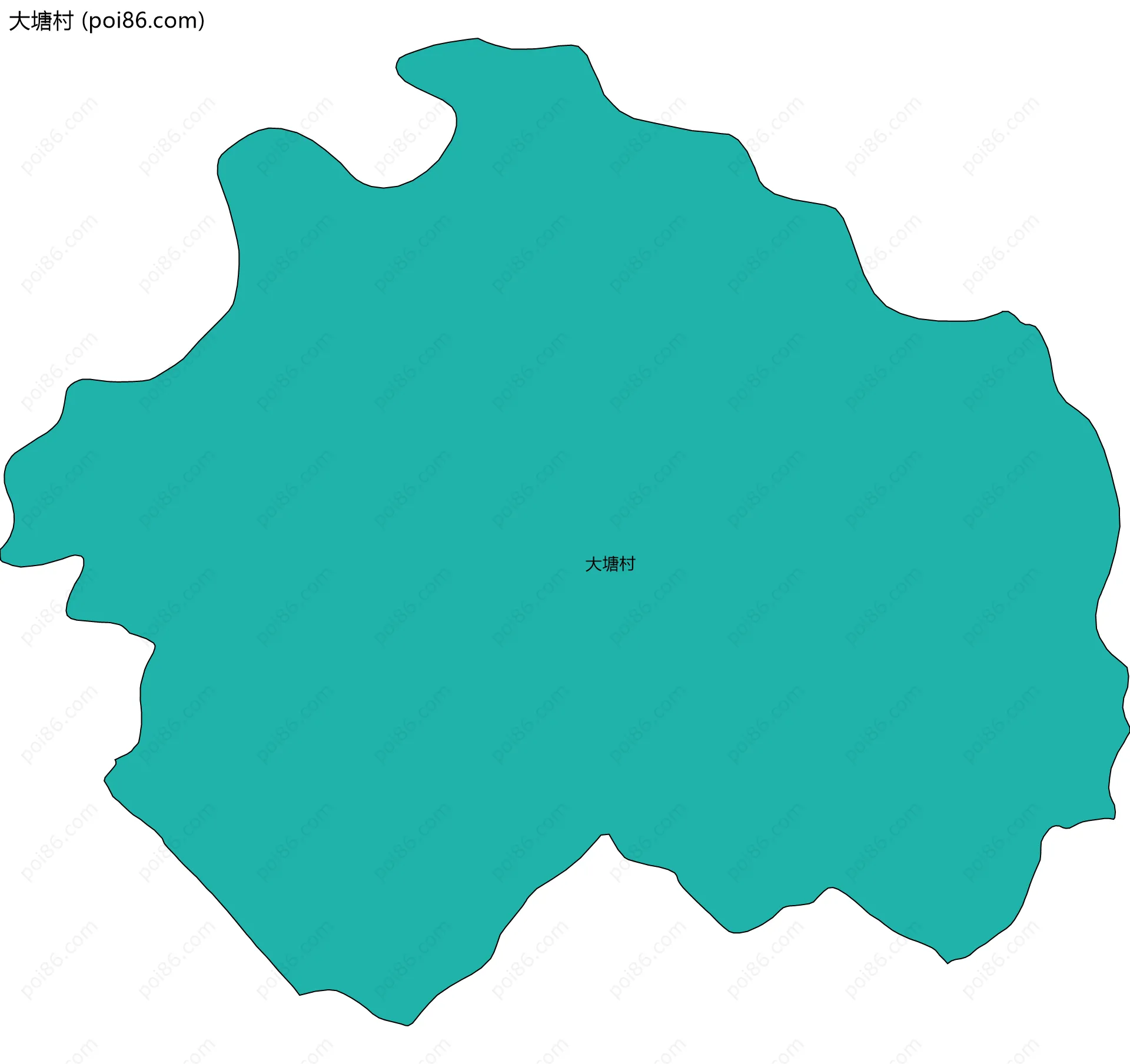 大塘村边界地图