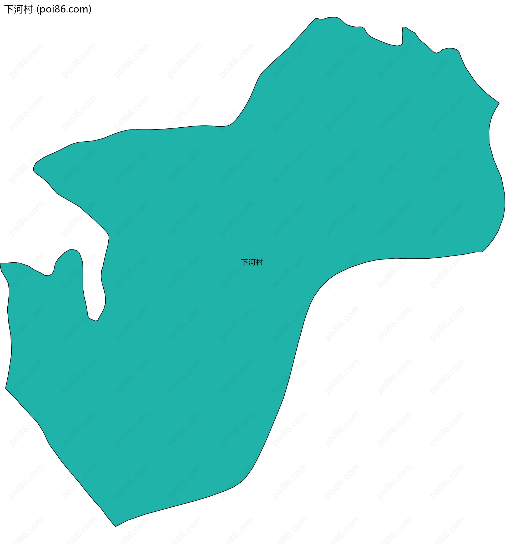 下河村边界地图