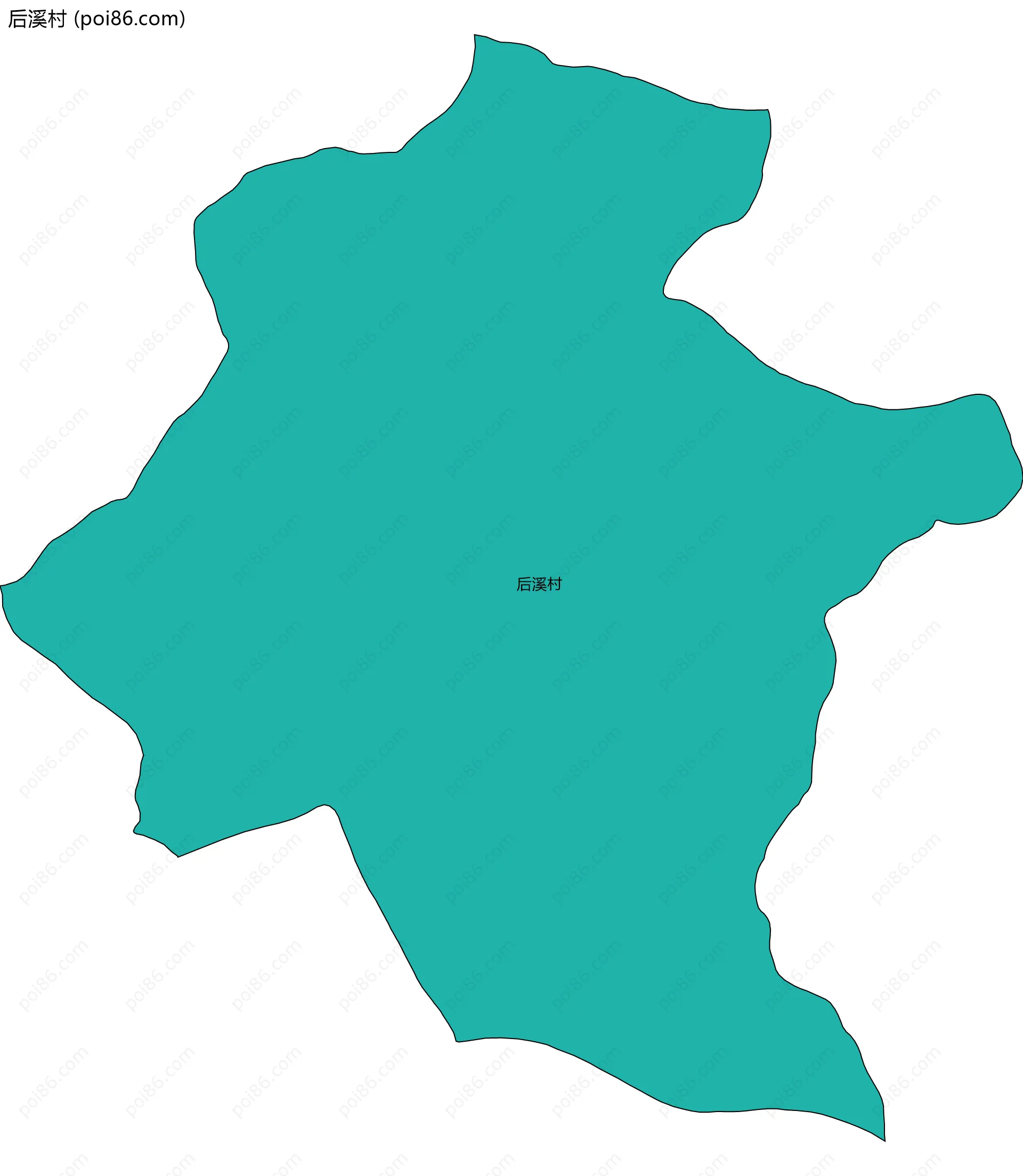 后溪村边界地图