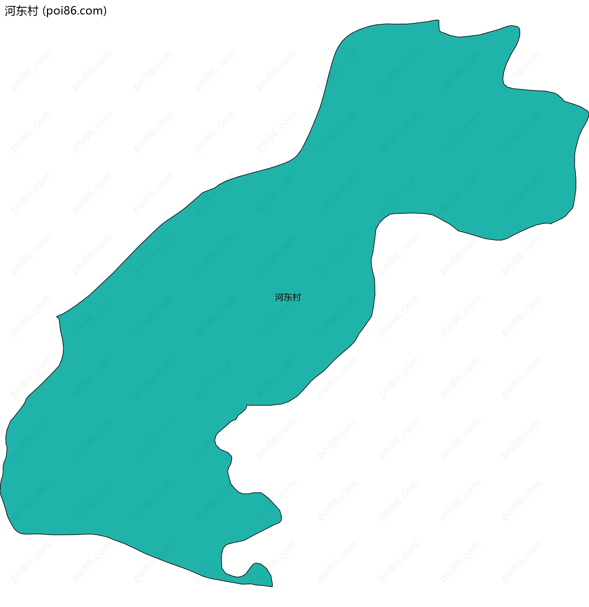 河东村边界地图