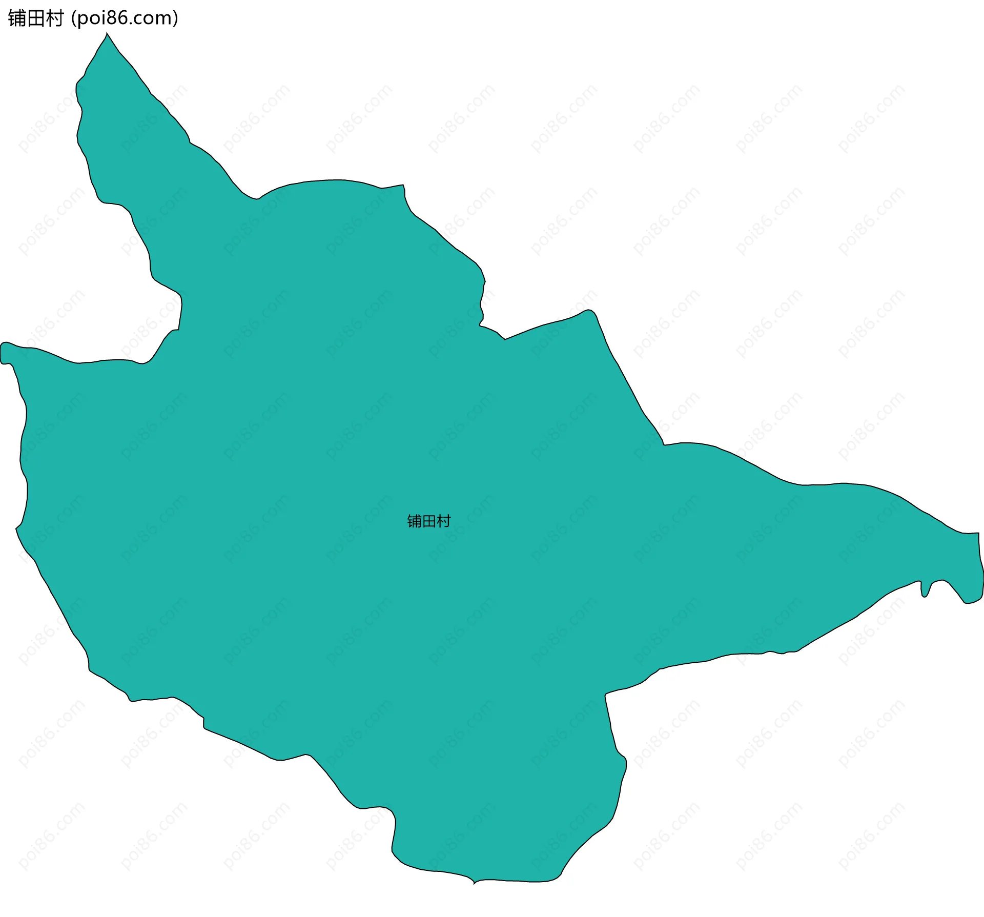 铺田村边界地图