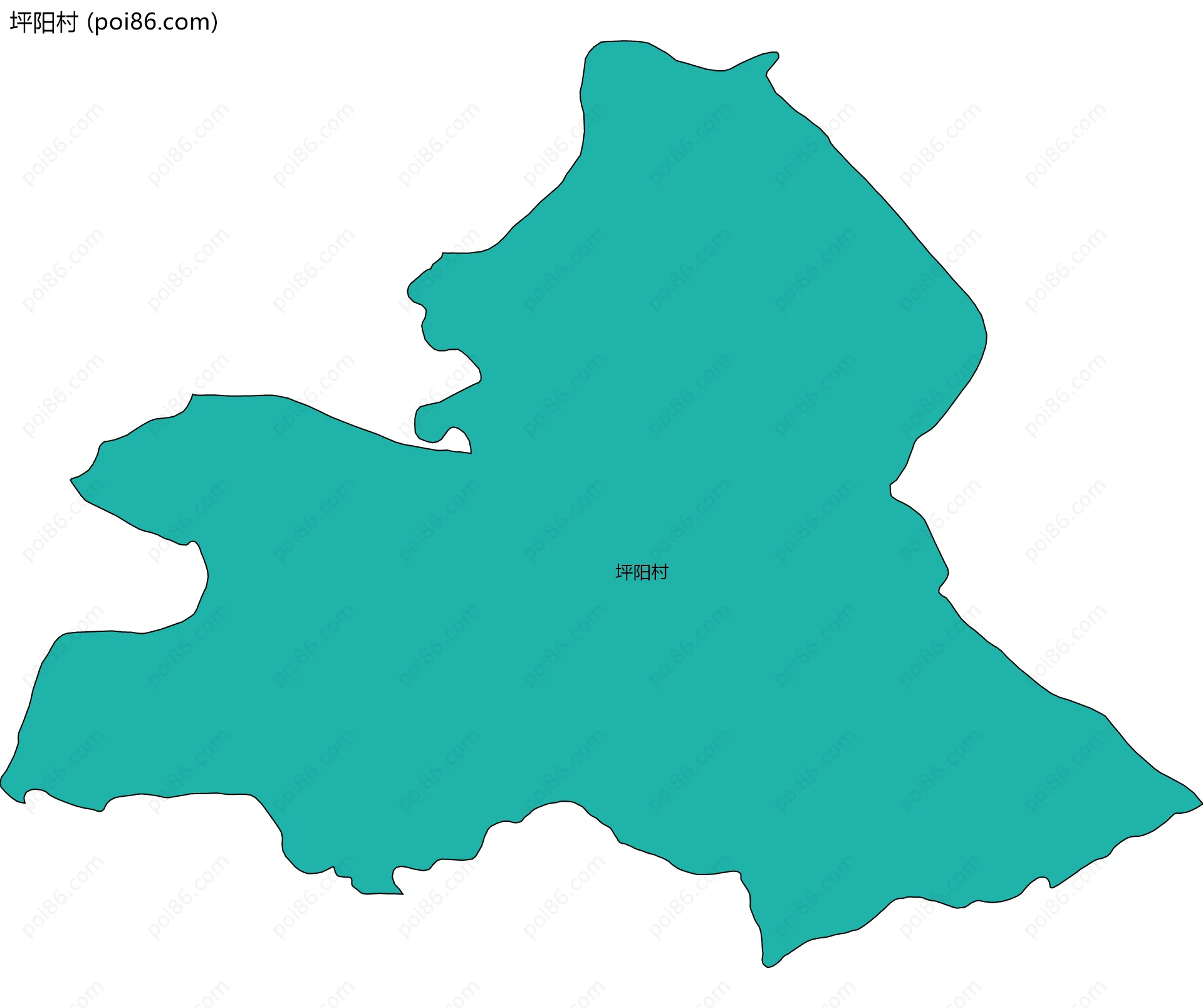 坪阳村边界地图