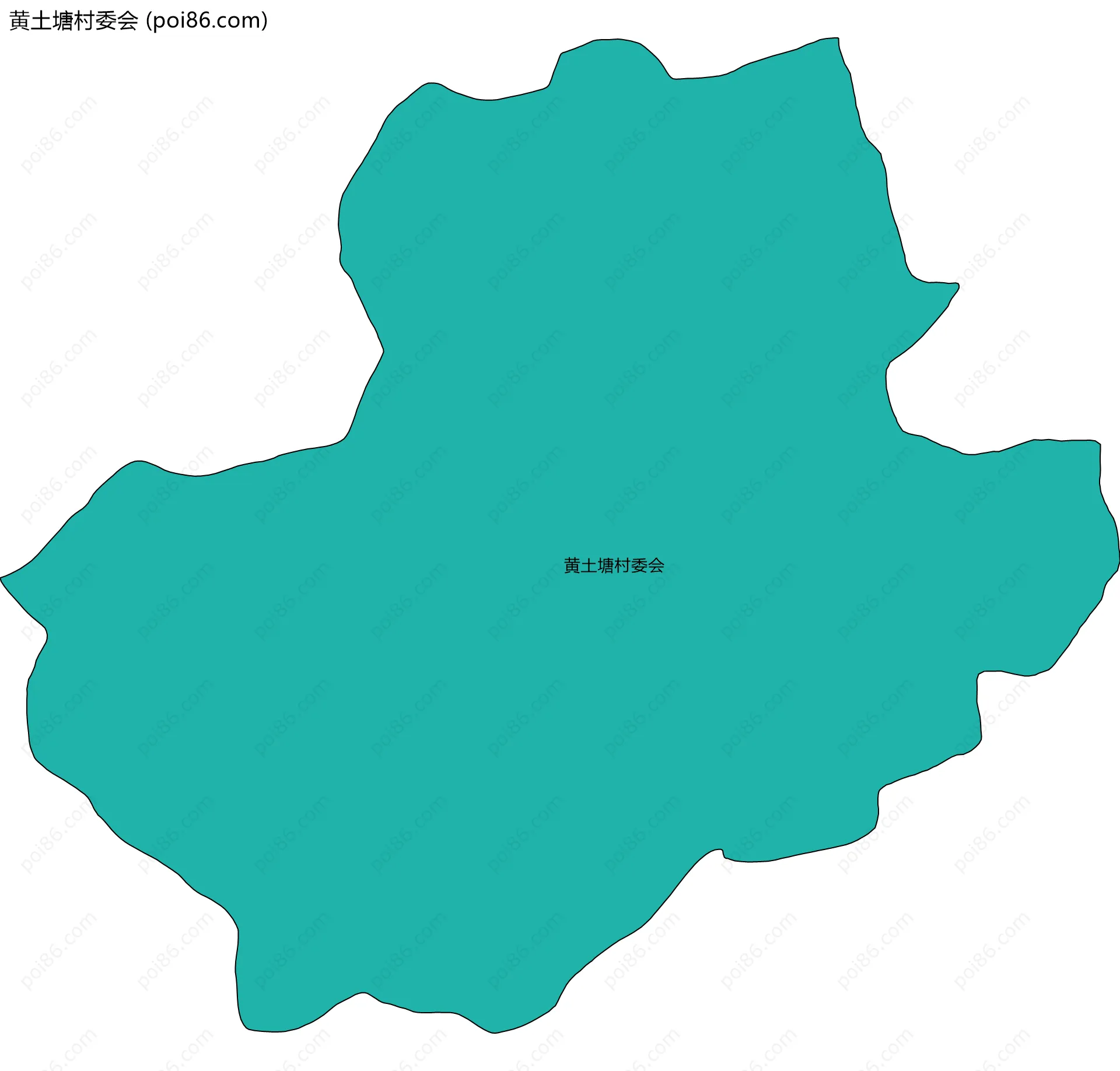 黄土塘村委会边界地图