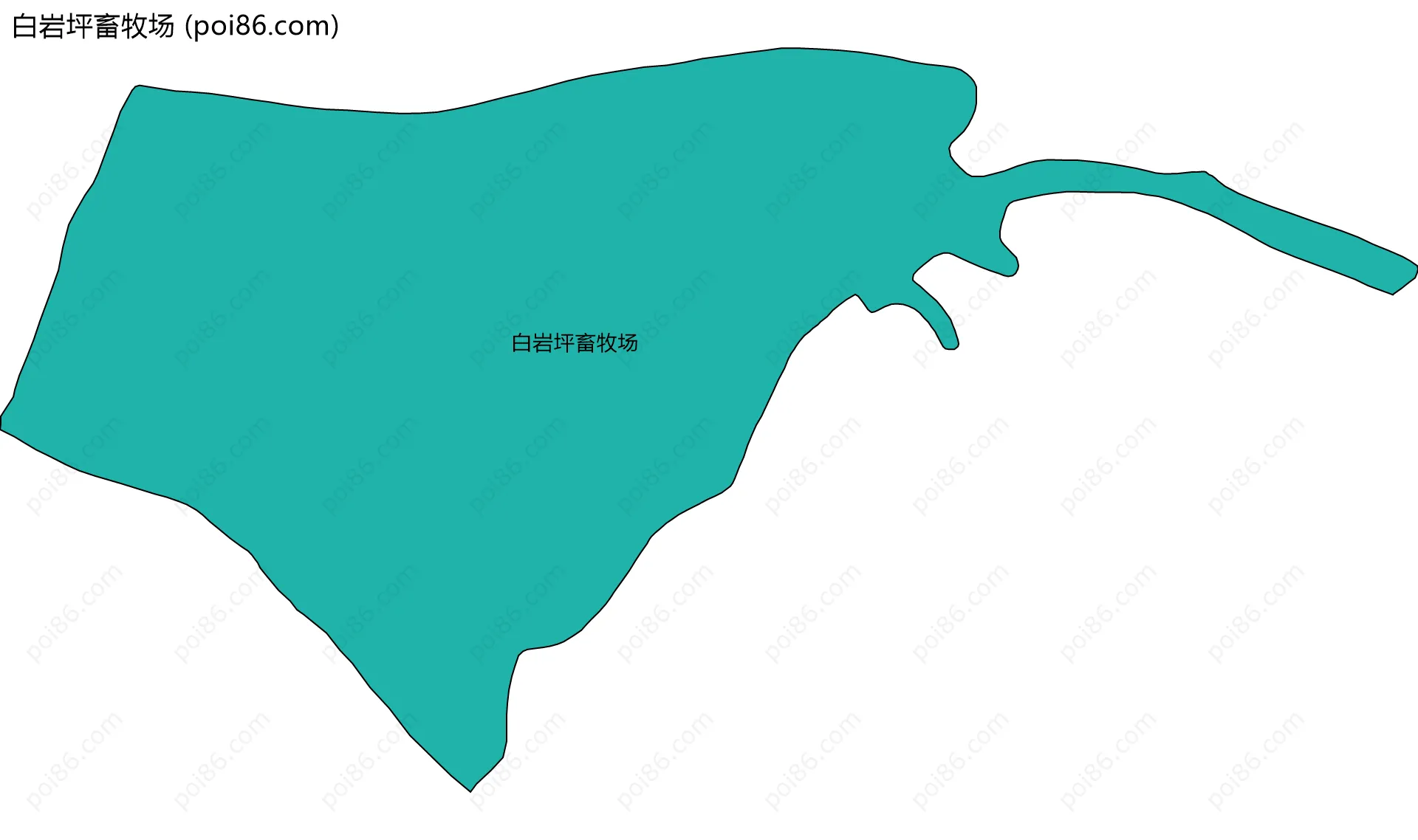 白岩坪畜牧场边界地图