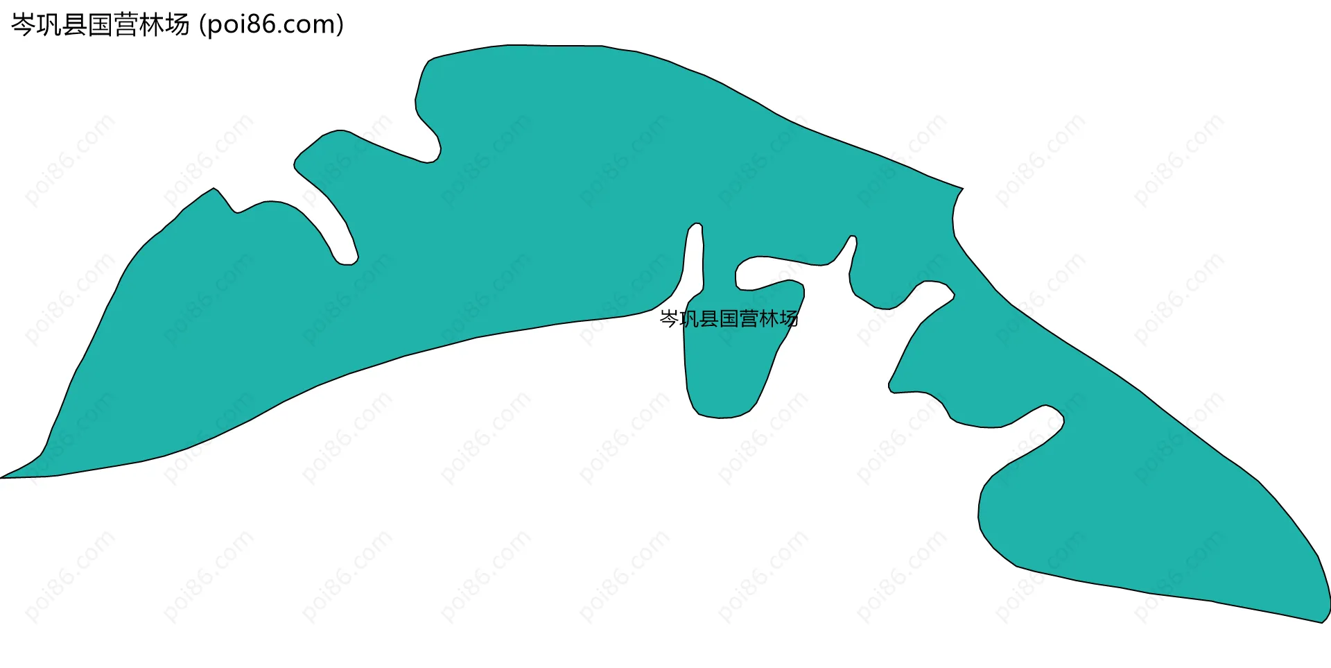 岑巩县国营林场边界地图