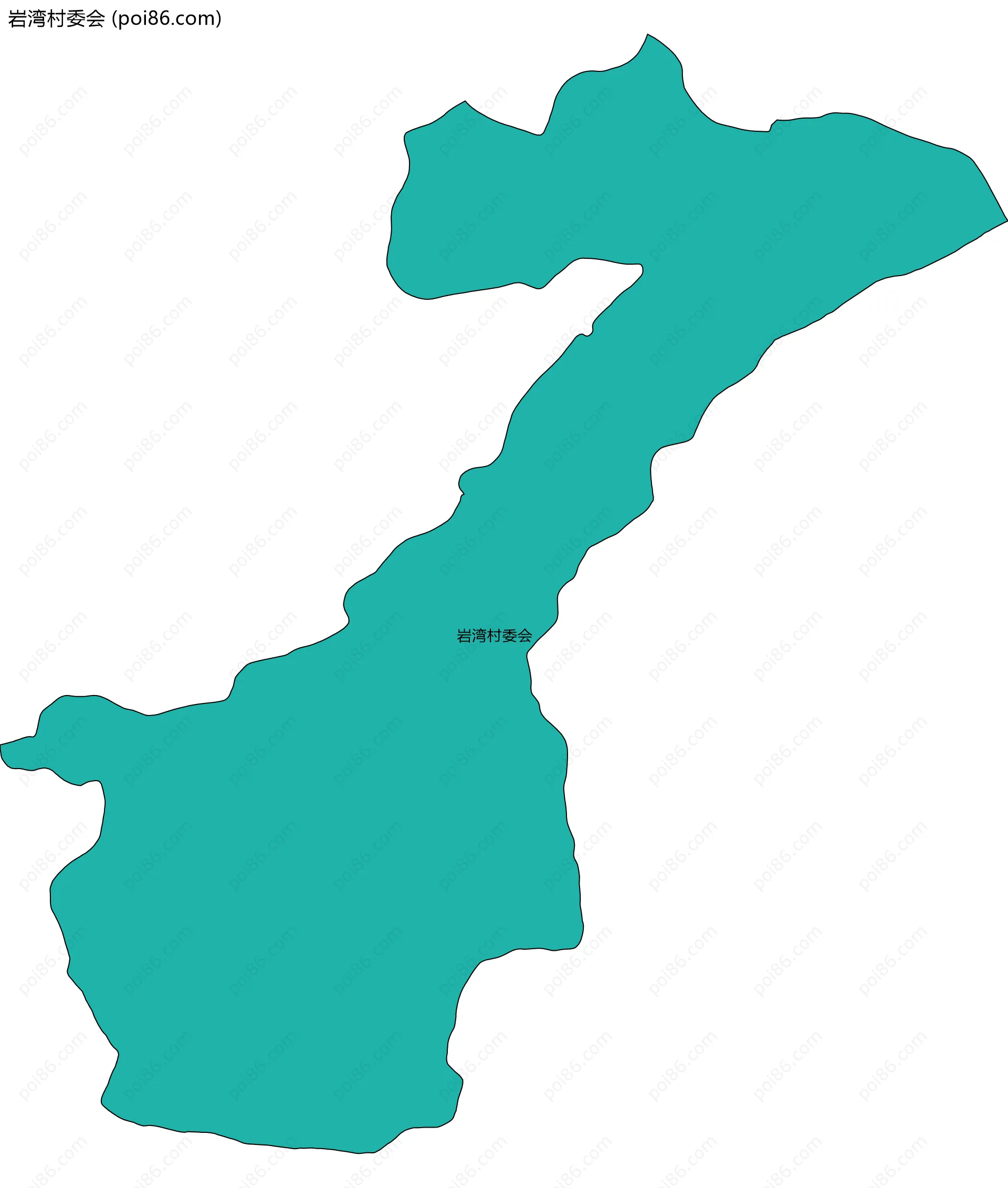 岩湾村委会边界地图