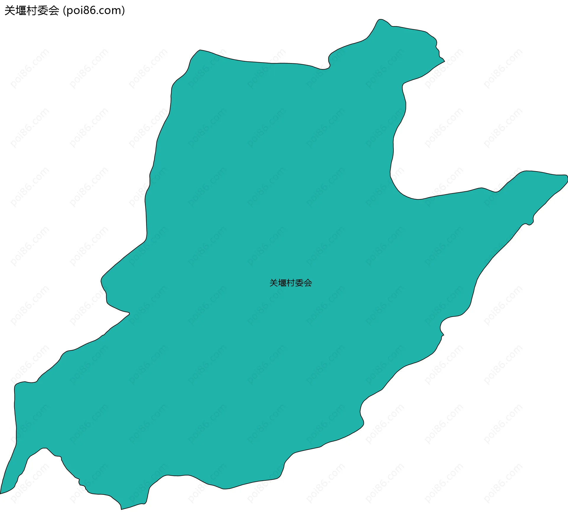 关堰村委会边界地图