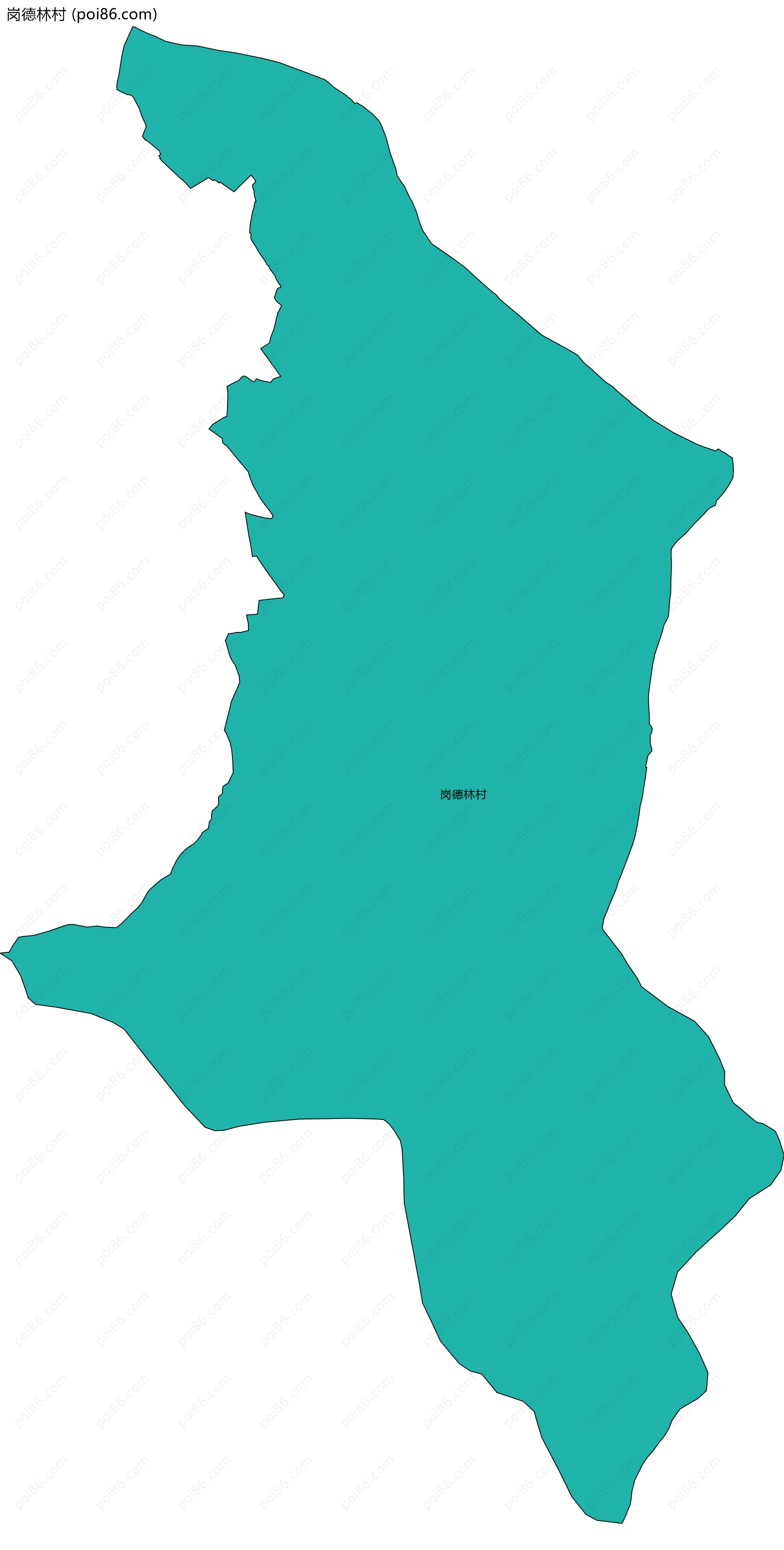 岗德林村边界地图