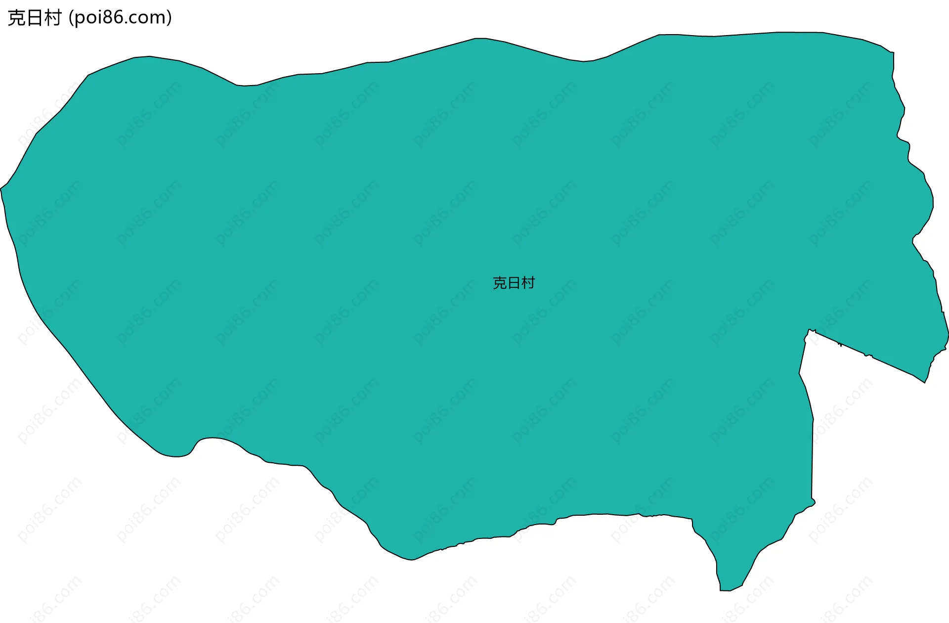 克日村边界地图
