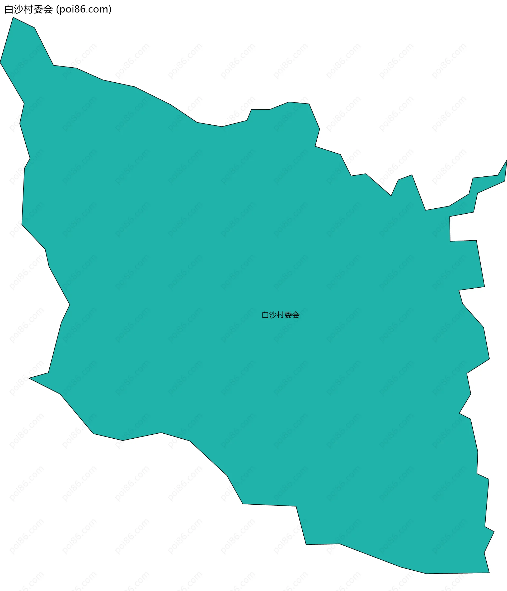 白沙村委会边界地图
