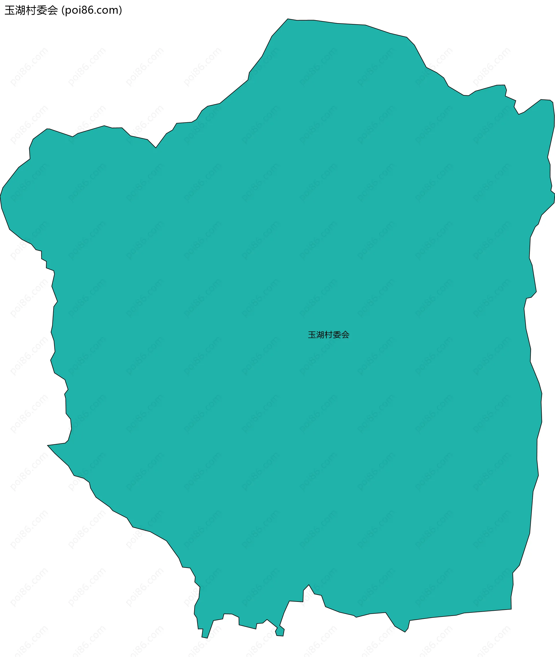 玉湖村委会边界地图