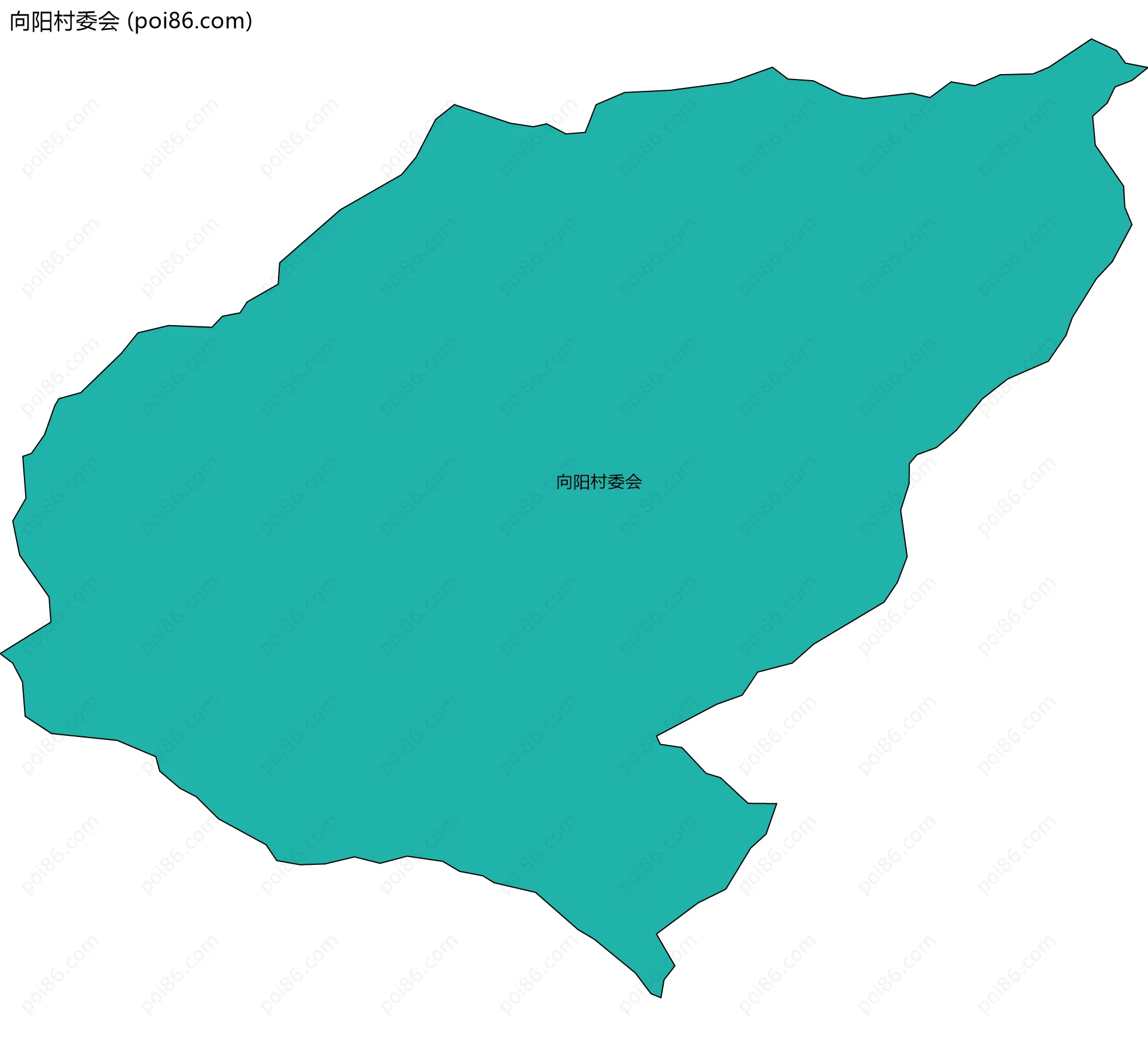 向阳村委会边界地图