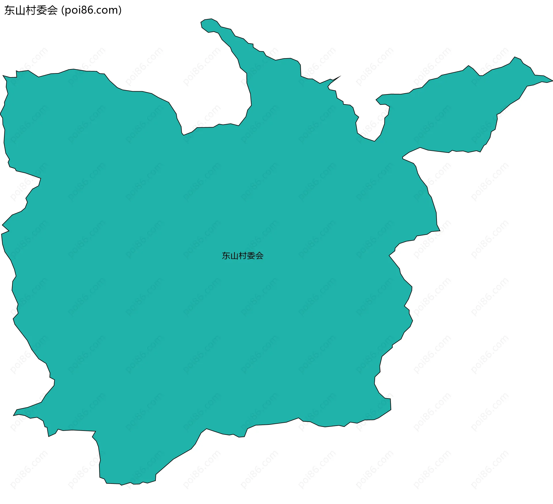 东山村委会边界地图