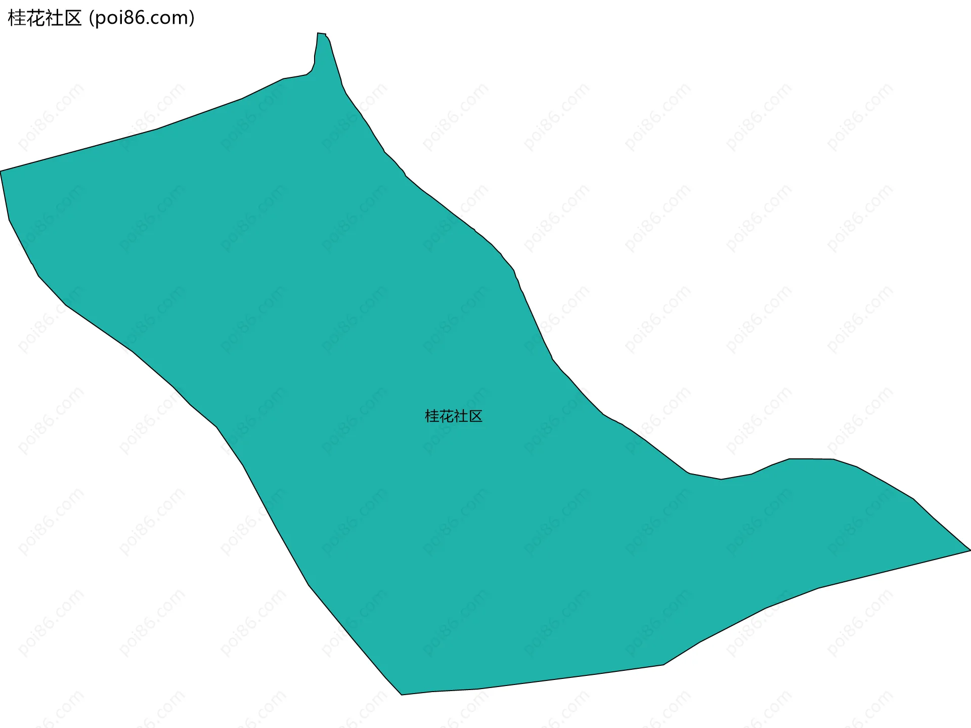 桂花社区边界地图