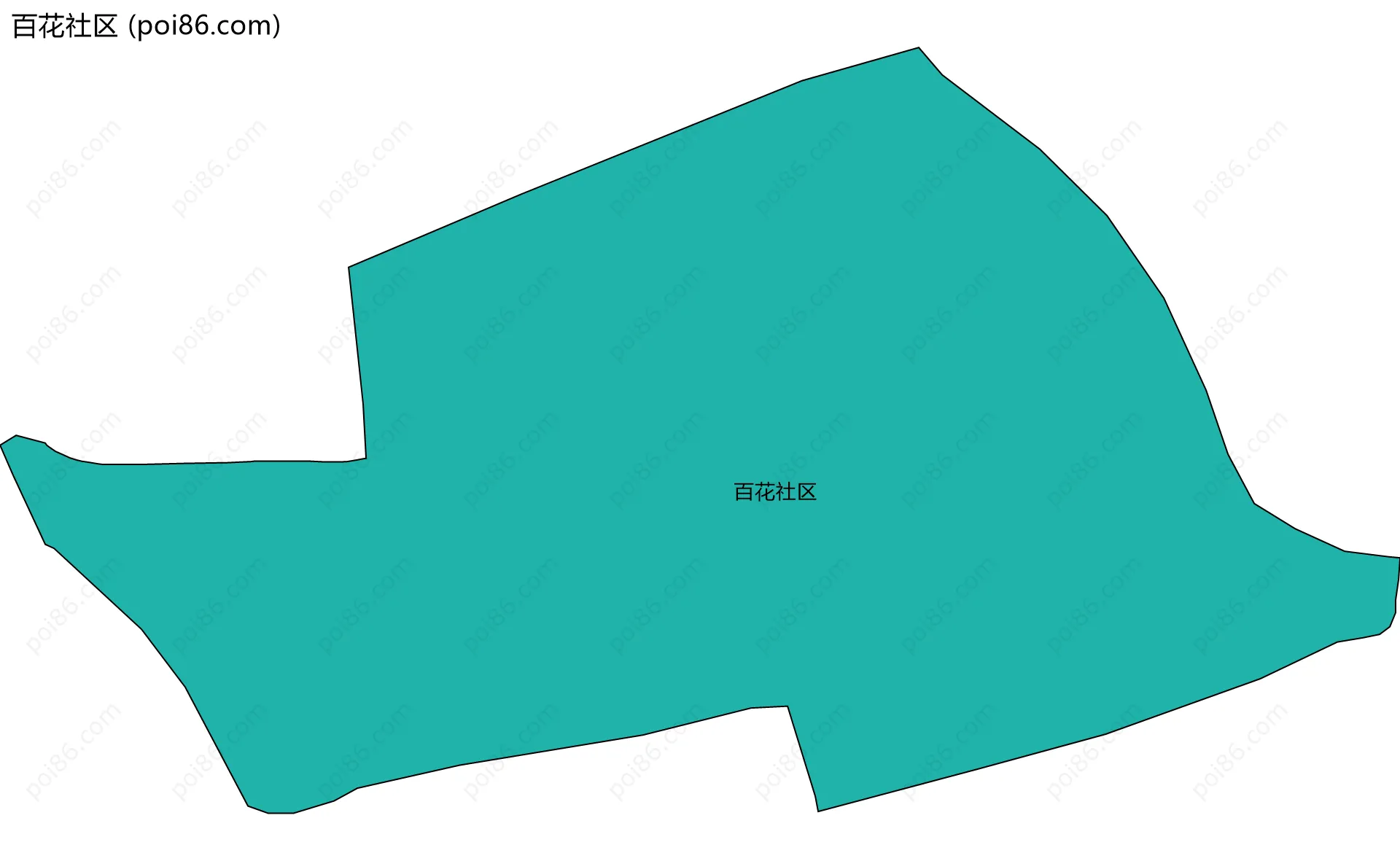 百花社区边界地图
