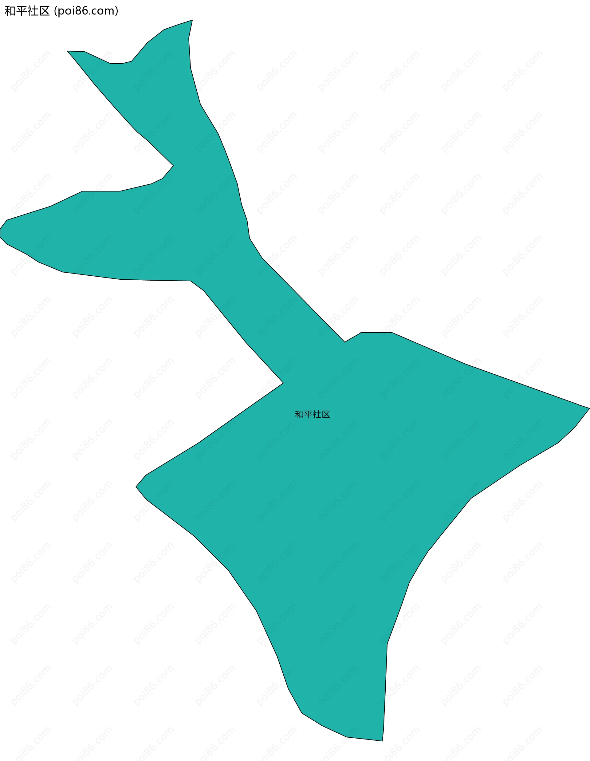 和平社区边界地图