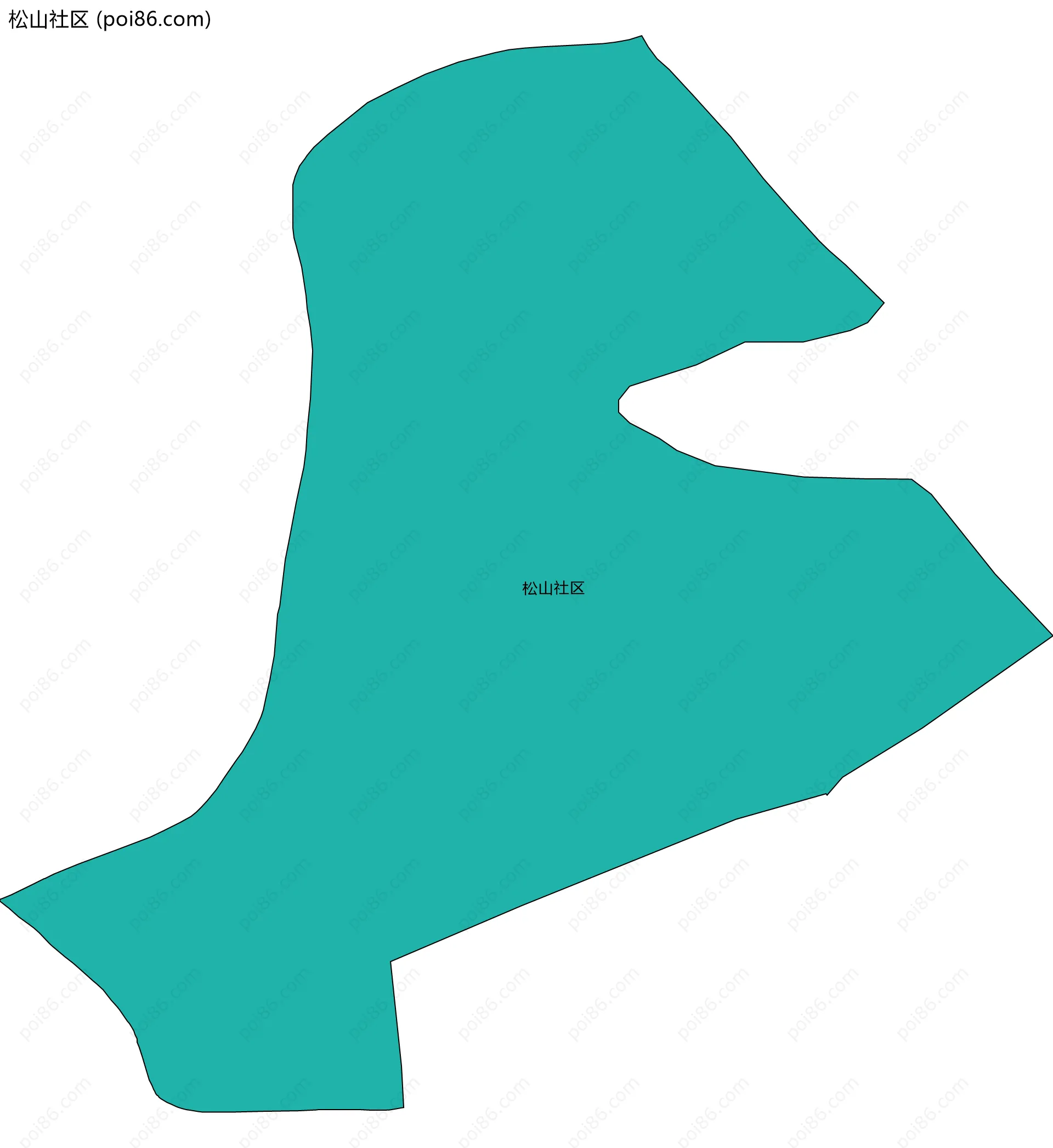松山社区边界地图