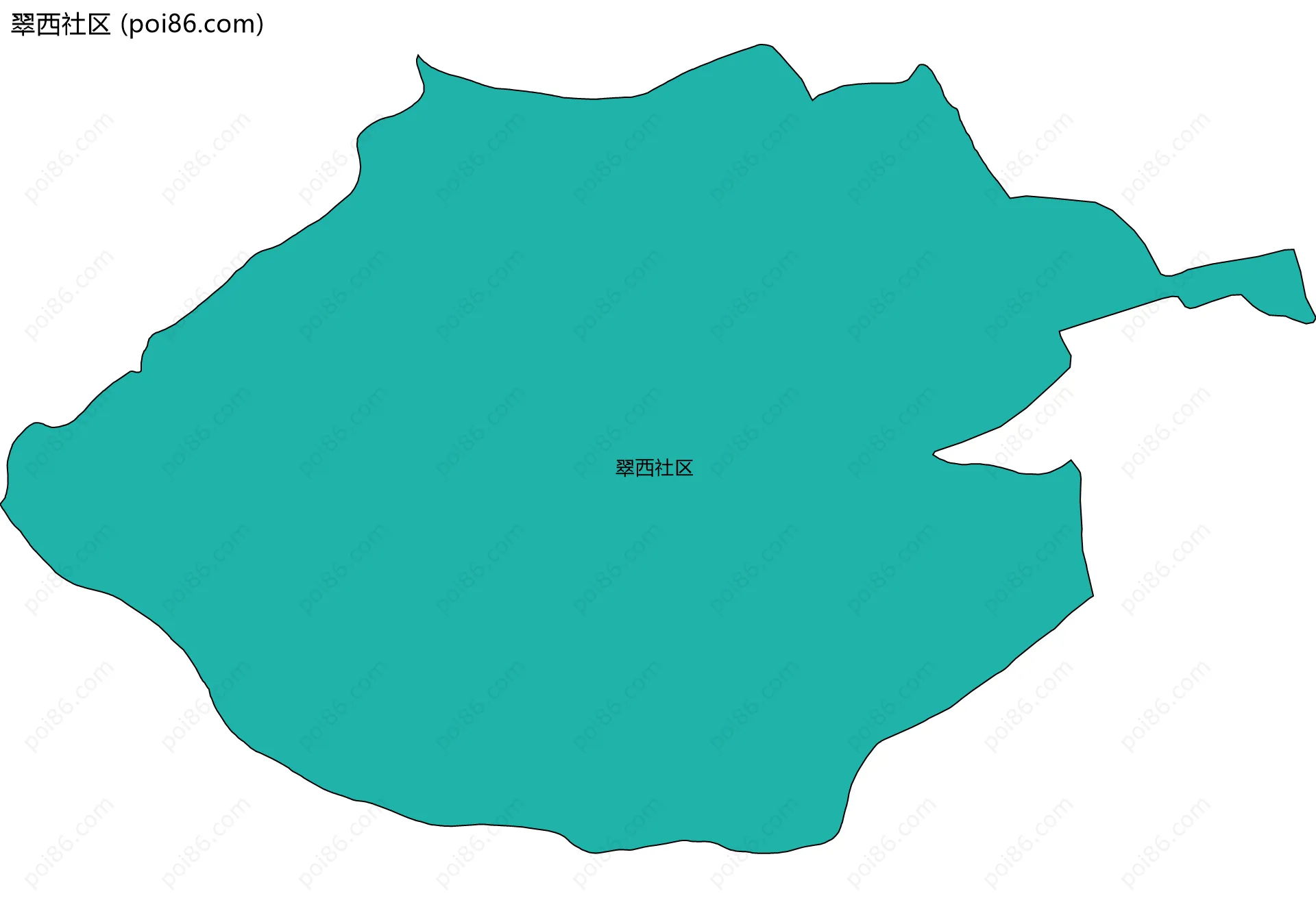 翠西社区边界地图