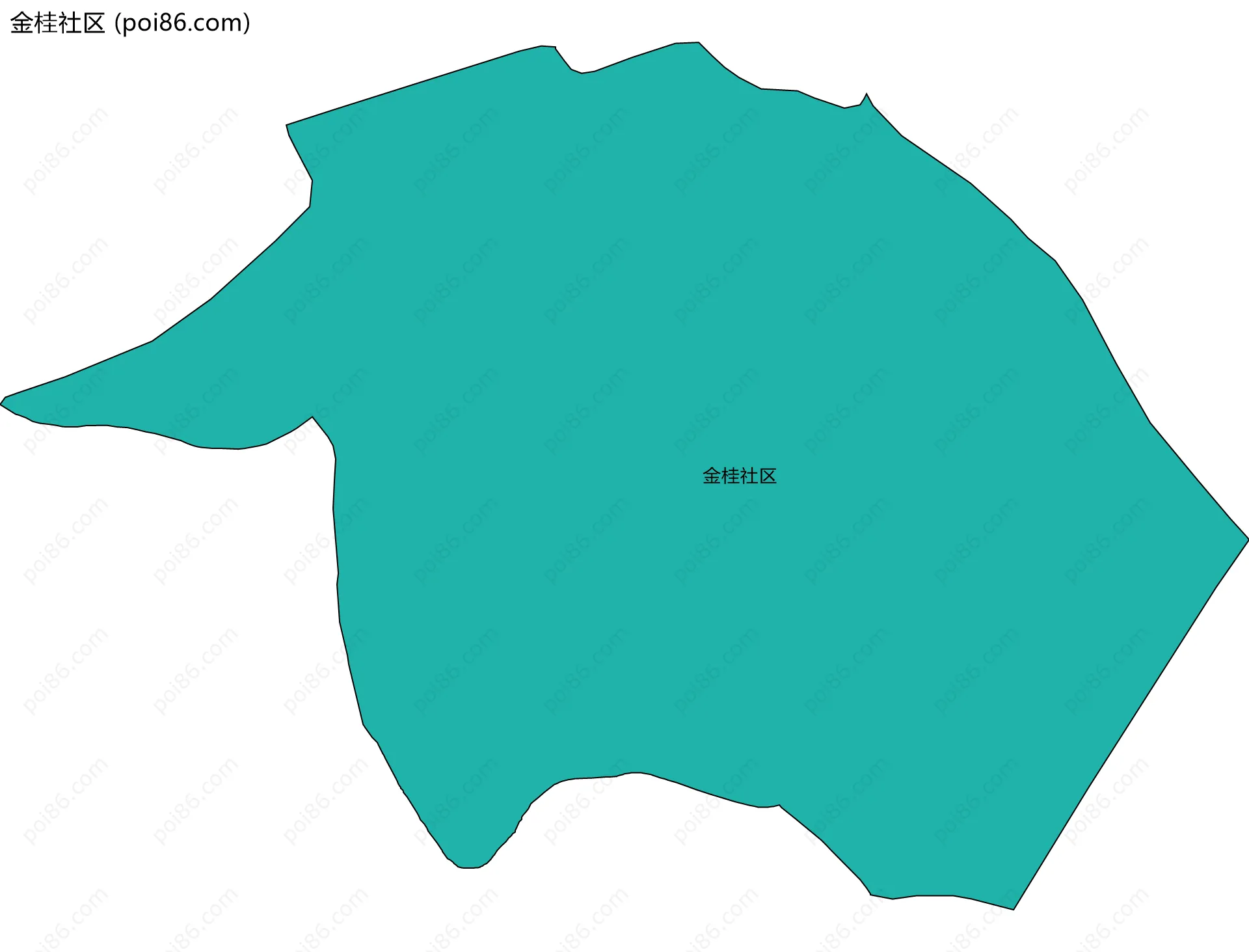 金桂社区边界地图