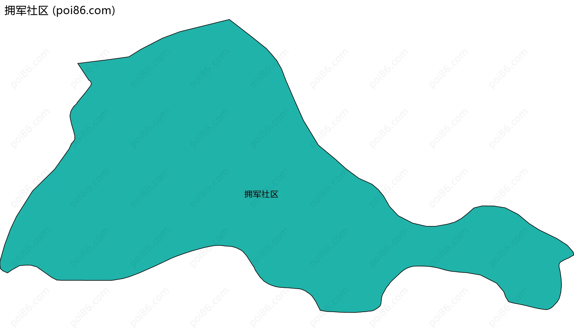 拥军社区边界地图