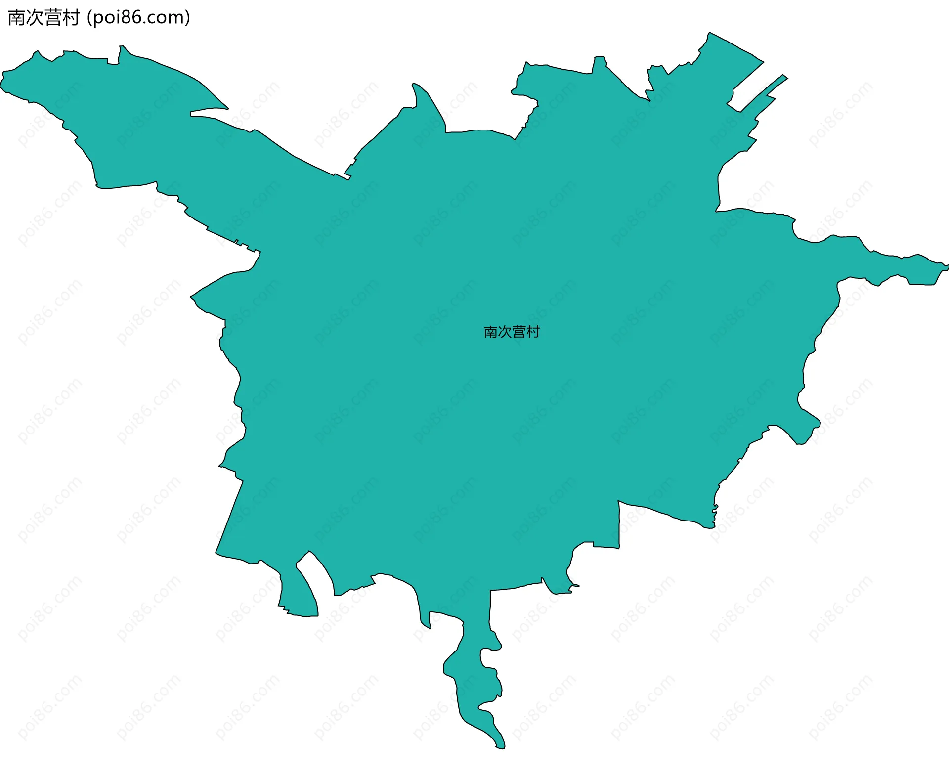 南次营村边界地图