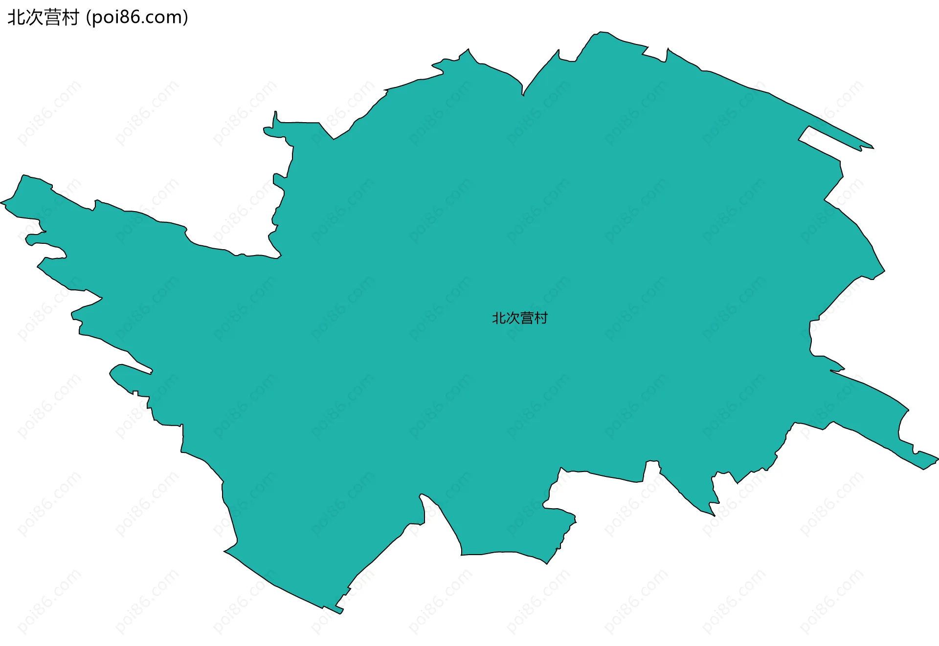 北次营村边界地图