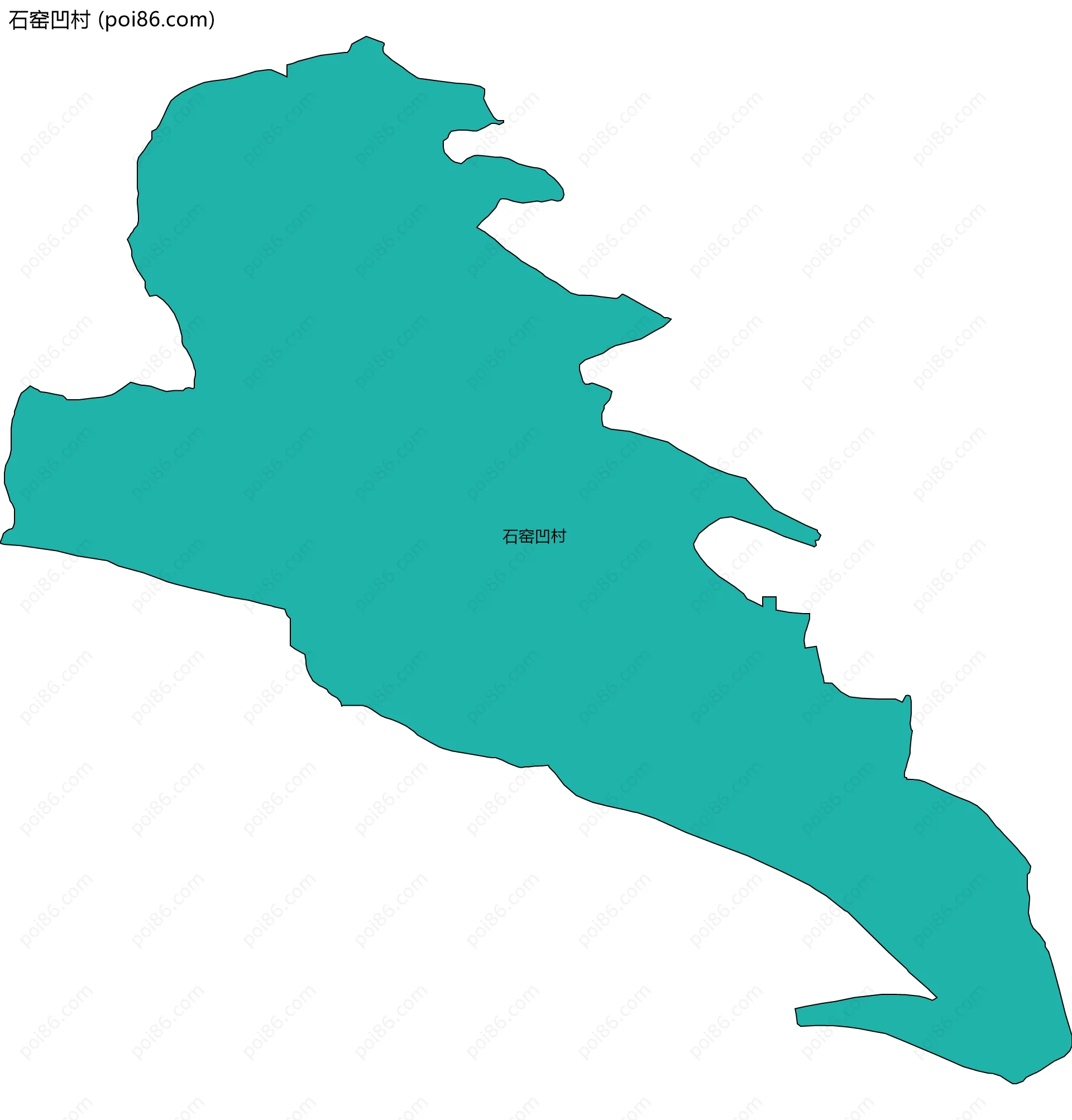 石窑凹村边界地图