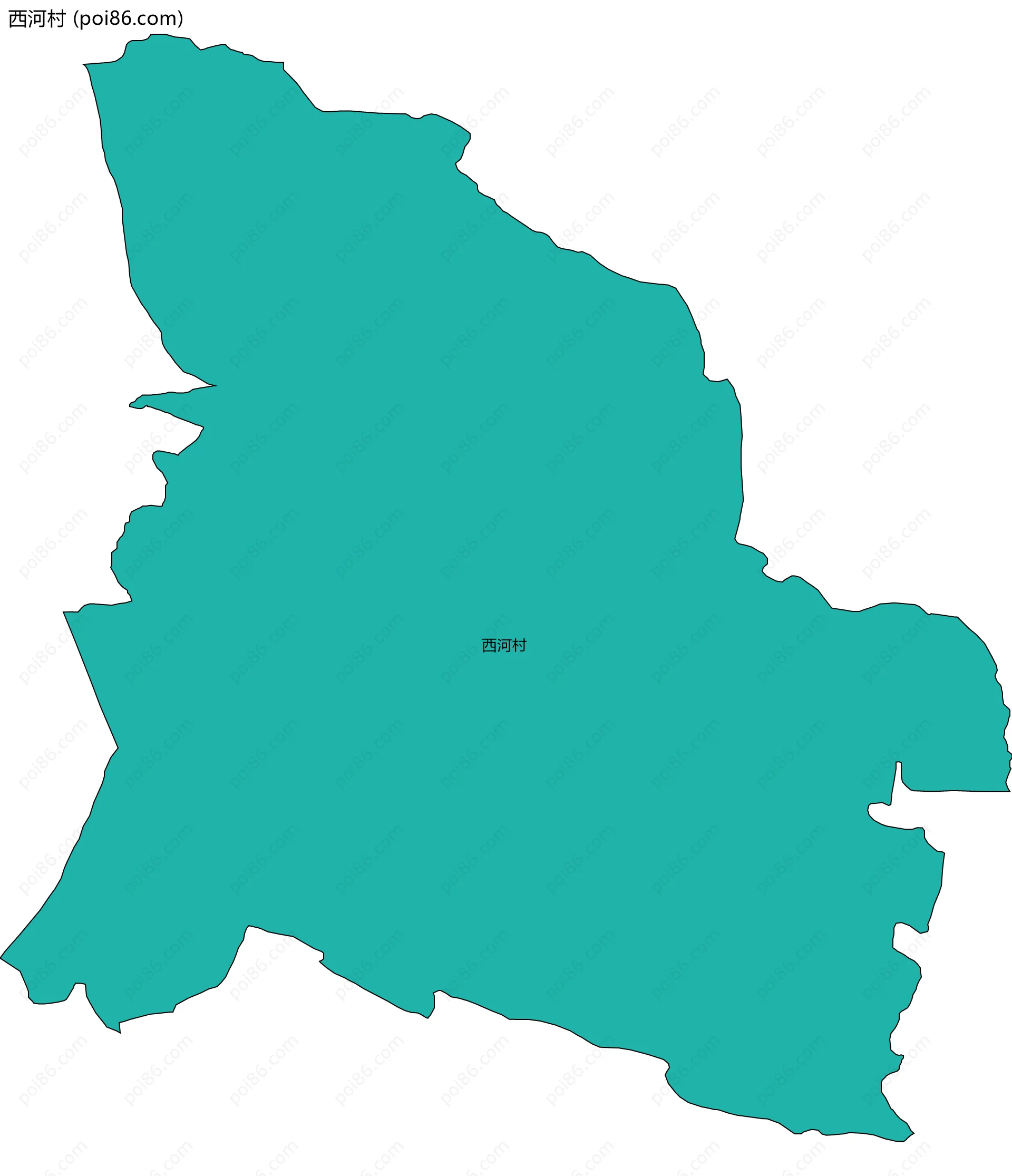 西河村边界地图