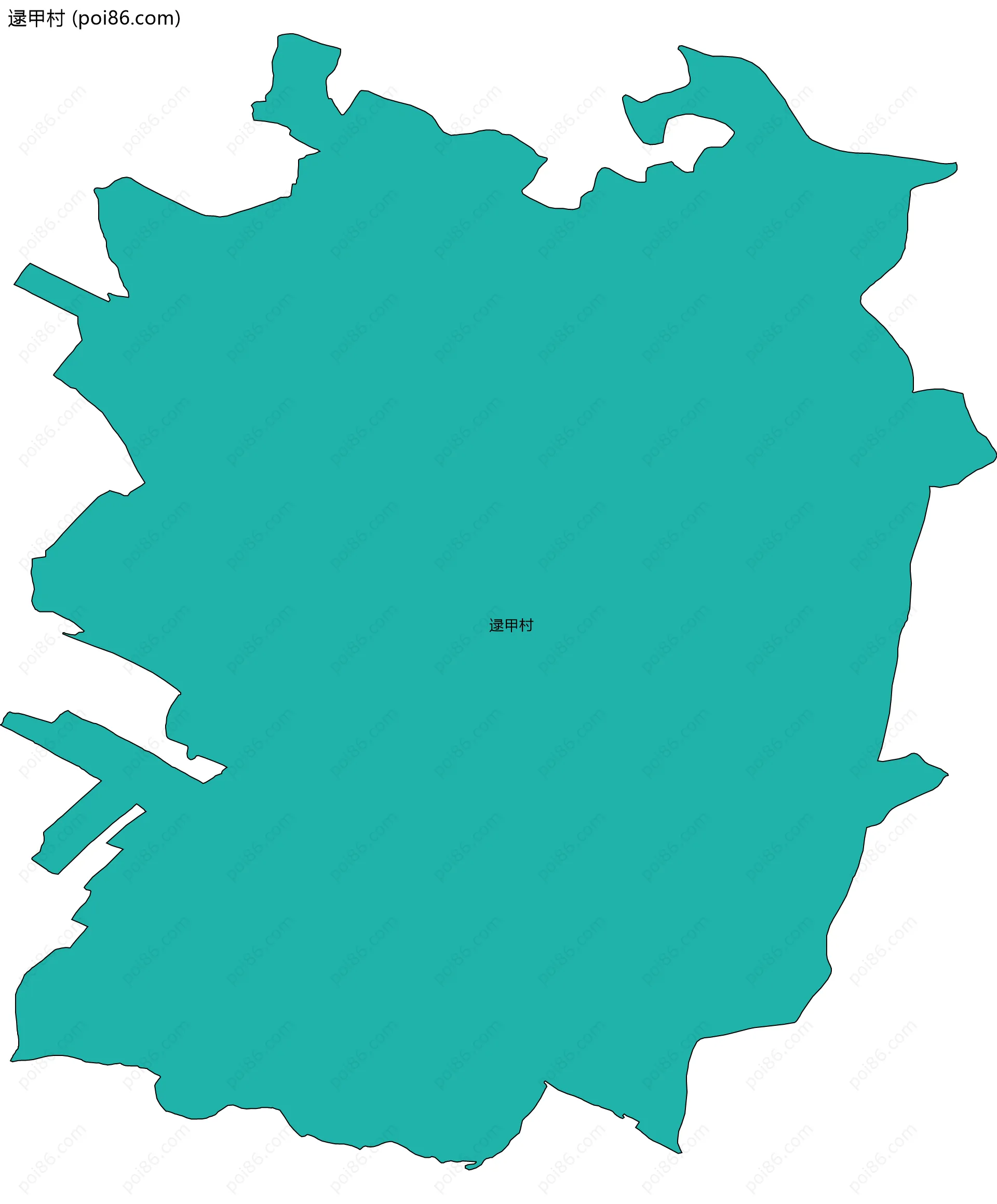 逯甲村边界地图