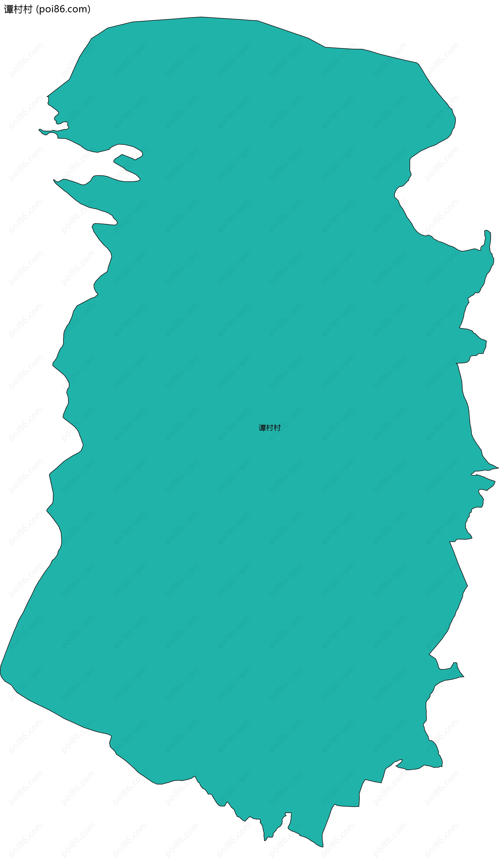 谭村村边界地图