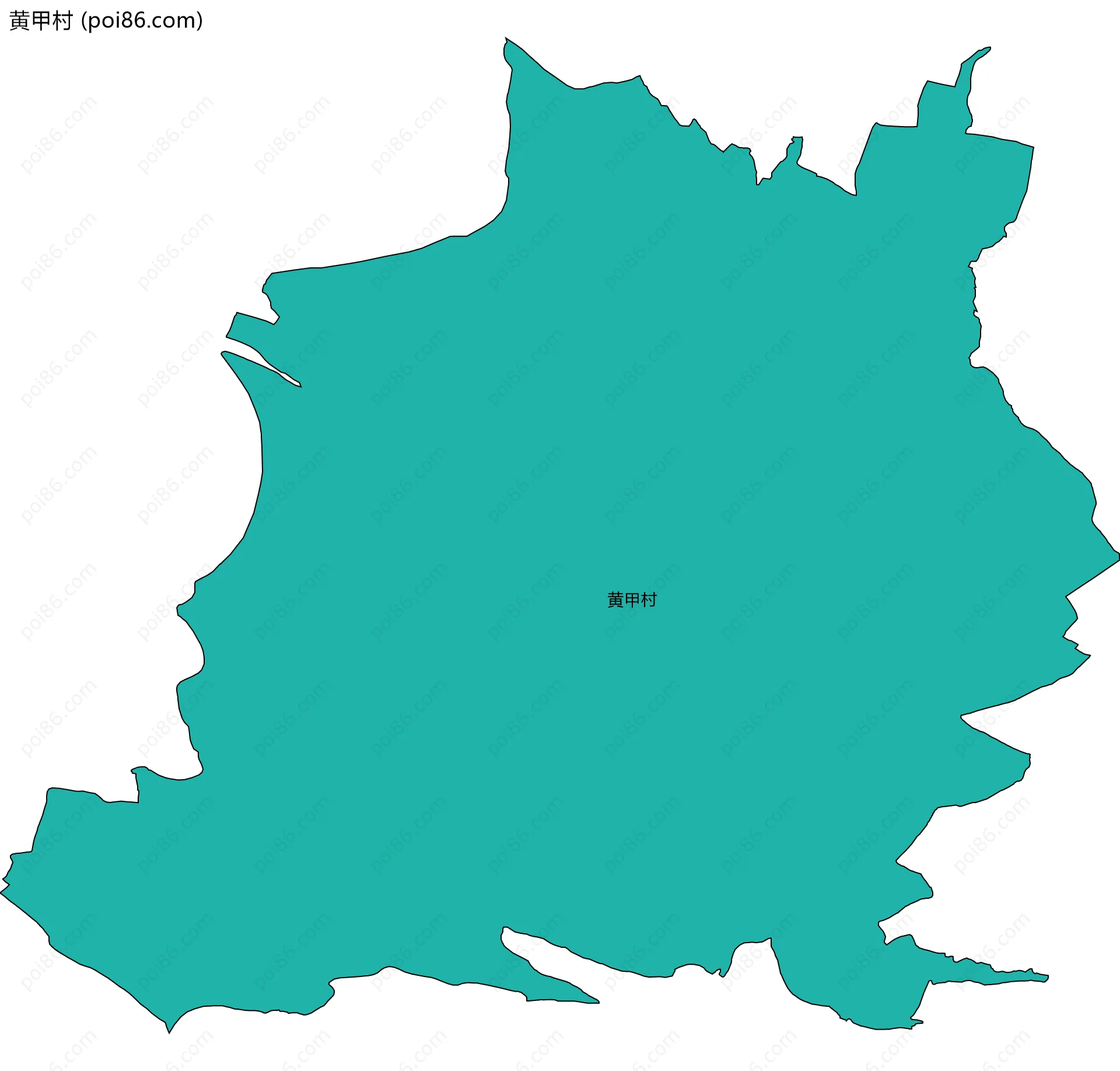 黄甲村边界地图