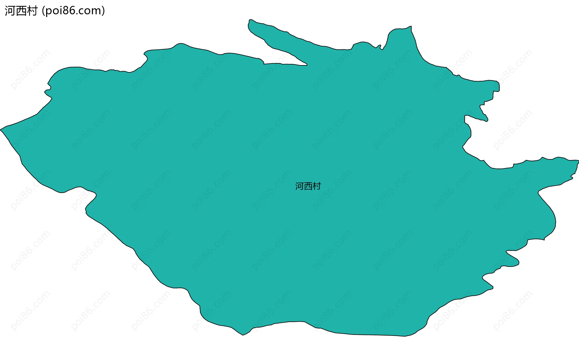 河西村边界地图