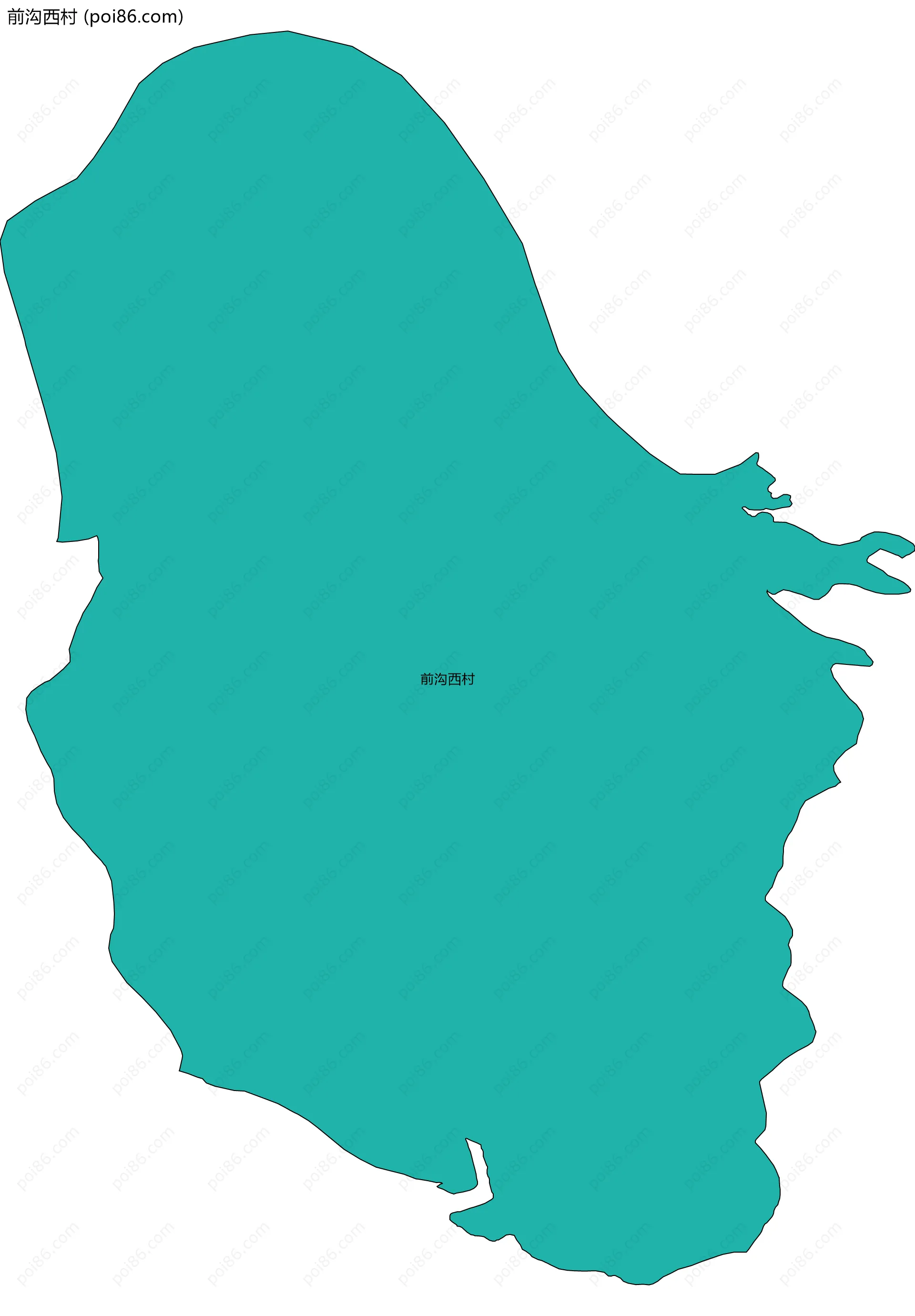 前沟西村边界地图