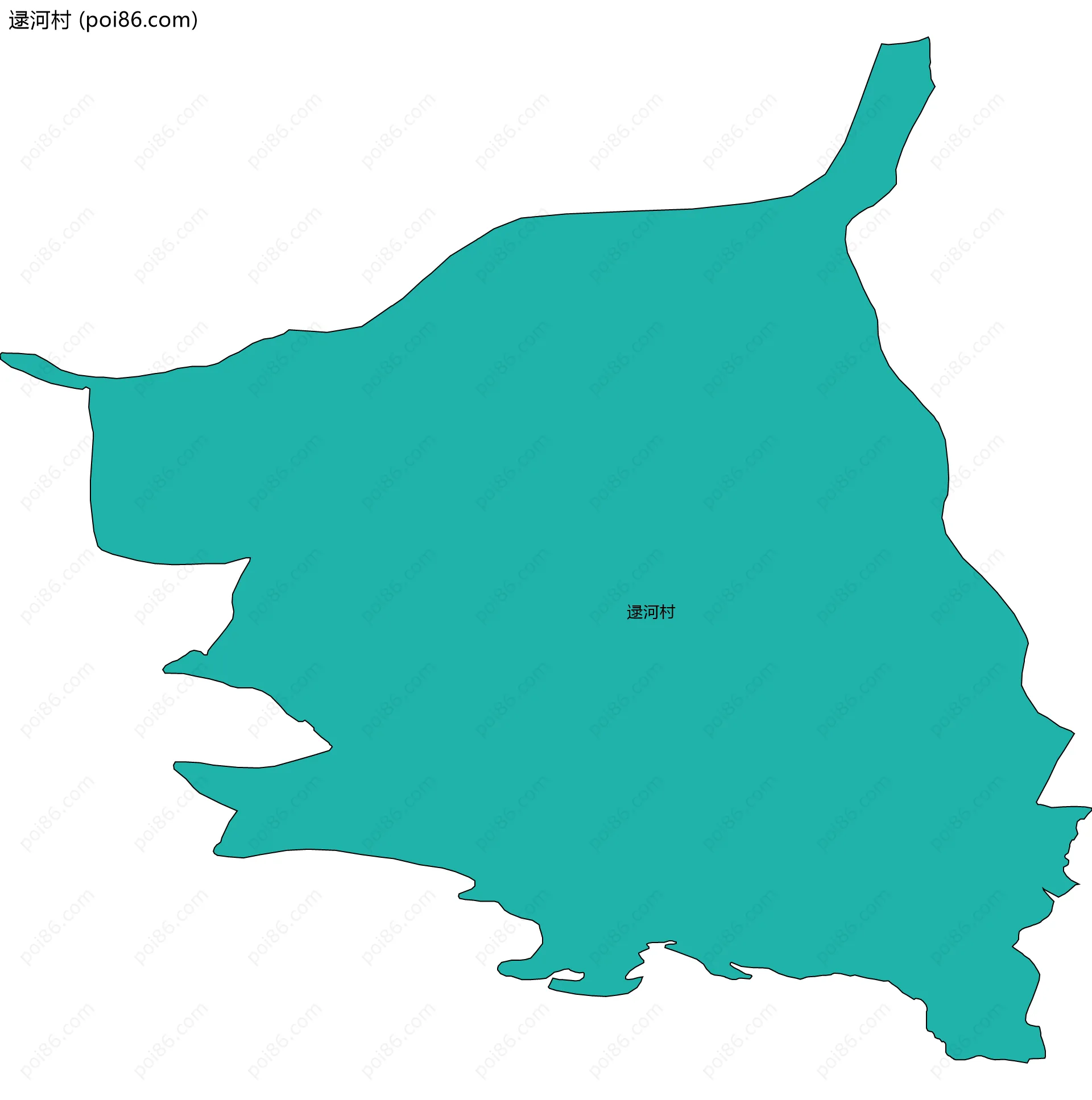 逯河村边界地图