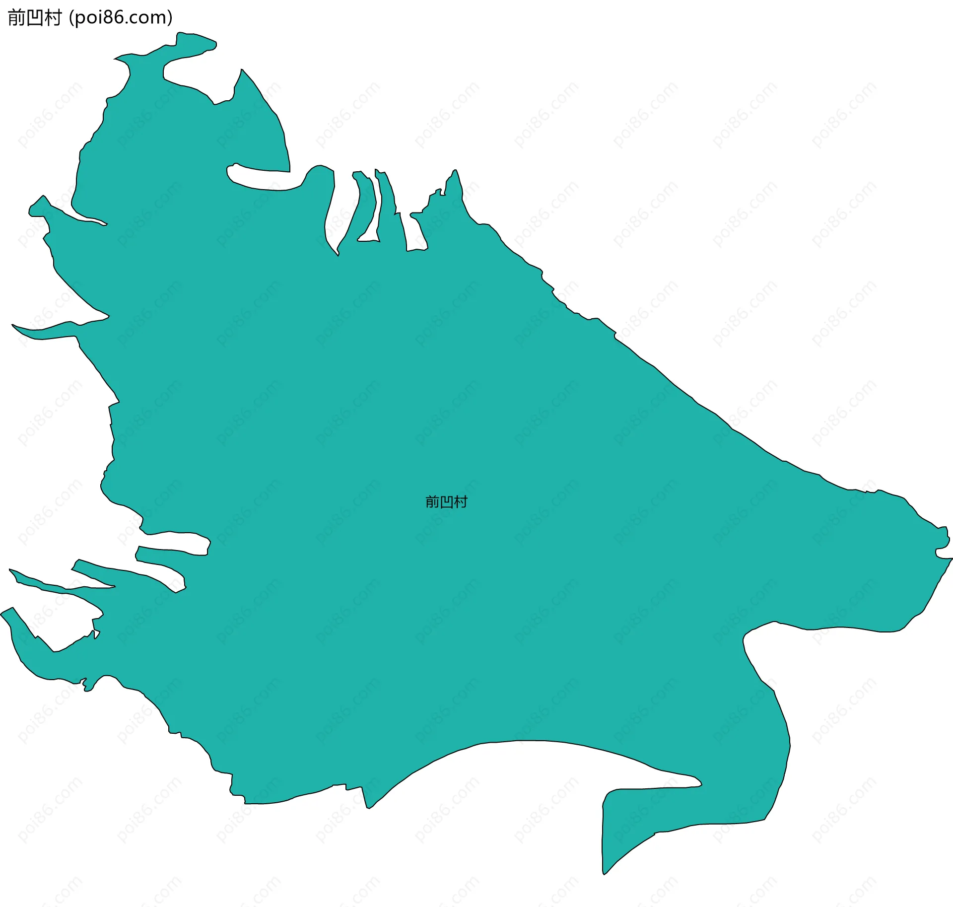 前凹村边界地图