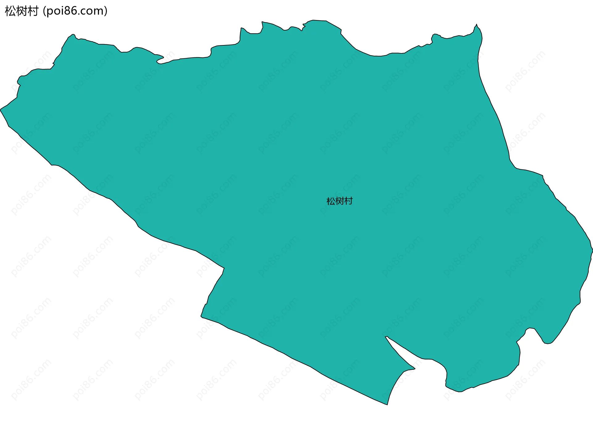 松树村边界地图